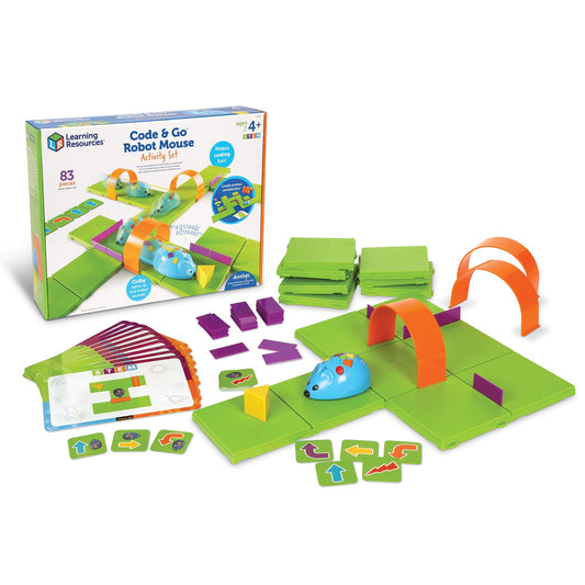 Learning Resources Code & Go┬« Robot Mouse Activity Set, ScreenΓÇæFree Coding Robot Toy, Early Programming for Kids Ages 4+, STEM Robotics Kit