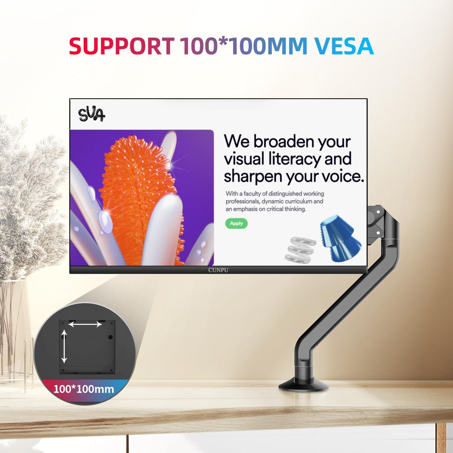 CUNPU 27 Inch Touchscreen Monitor, 10 Point Touch, FHD 1080P 60Hz Nano IPS Screen, 100% SRGB, VESA Wall Mountable, Tilt Adjustment, VGA HDMI for PC, Laptop Business & Work Station