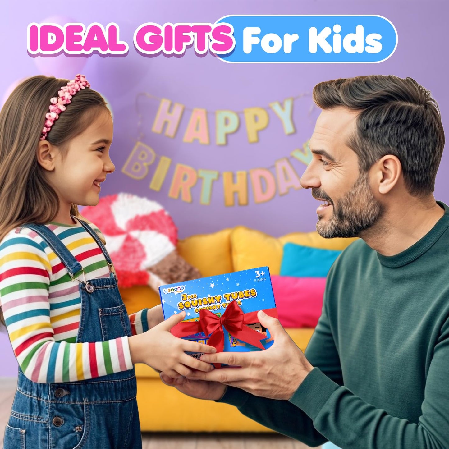 Squishy Toys Sensory Fidget Toys for Kids: 3 Pack Gel-Filled Sensory Toys for Autism ADHD Calming Tools - Sensory Fidget Toys for Classroom Prizes Travel Essentials - Gifts for Party Favors