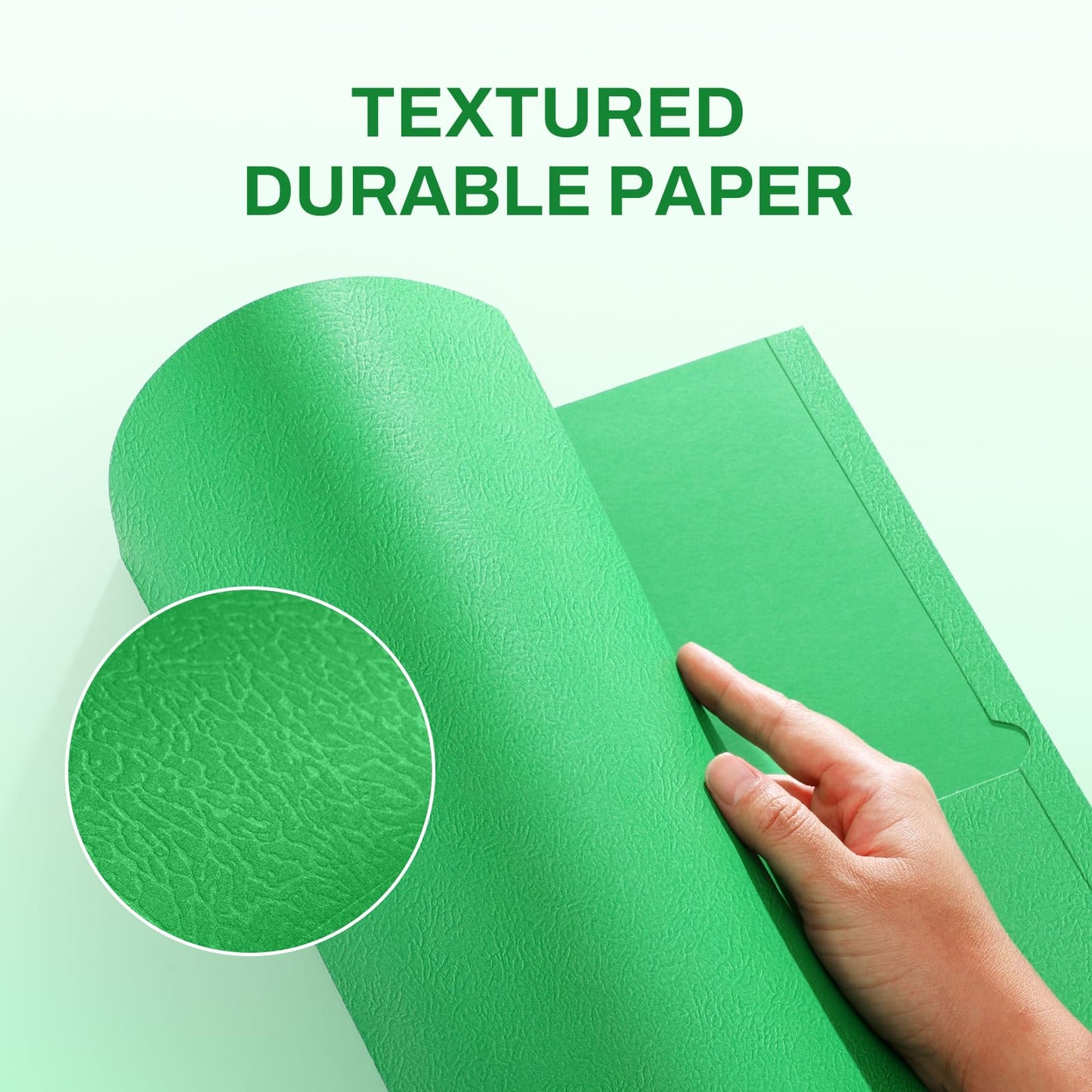 SUNEE 2 Pocket Folders with Prongs (25 Pack, Green), Paper Folders with 2 Pockets and 3 Prongs Fit Letter Size Paper, Folders with Prongs for School Office Home Business