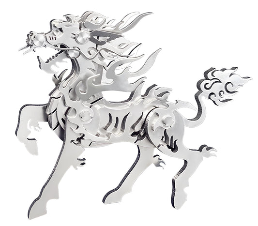 3D Metal Puzzles,3D Metal Puzzle for Adults,Mechanical Model Kit Flaming Kirin,Steel 3D Puzzles Stainless Steel Ornaments for Adults Home Decor Art Craft Gifts Toys.