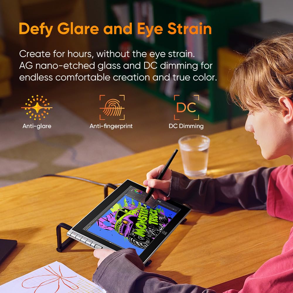 XPPen Artist 12 3rd 11.9" Drawing Tablet with Screen - 16384 Pressure X4 Chip Stylus, 99% sRGB Pro Gamut with OSD, Full-Laminated Anti-Fingerprint Etched Glass, for Android PC Professional Art