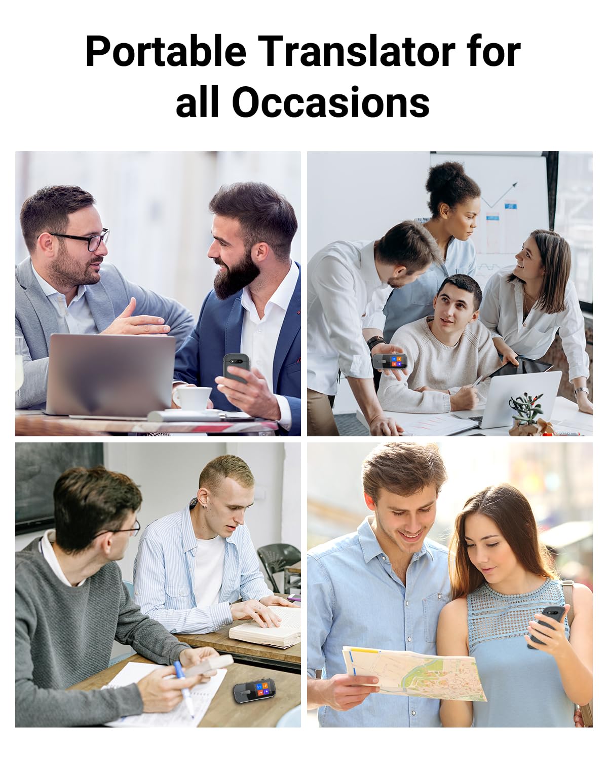 XUPURTLK Language Translator Device No WiFi Needed, Two-Way Real Time Voice Translation Device, 144 Languages Online Offline Voice Text Photo Translation for Travel, Business, Learning
