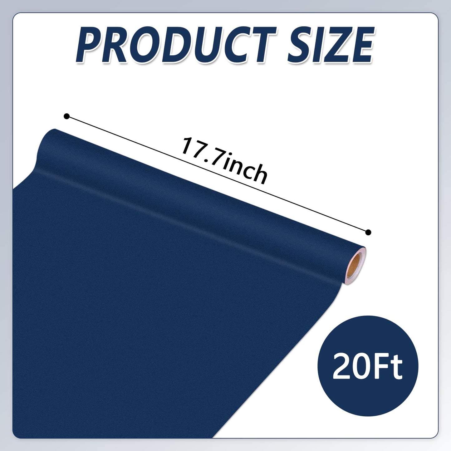 Navy Blue Bulletin Board Paper Roll Navy Blue Bulletin Board Background Paper Back to School Classroom Decoration Poster for Art Craft DIY Projects Home Office Classroom Party Supplies 17.7in x 20ft