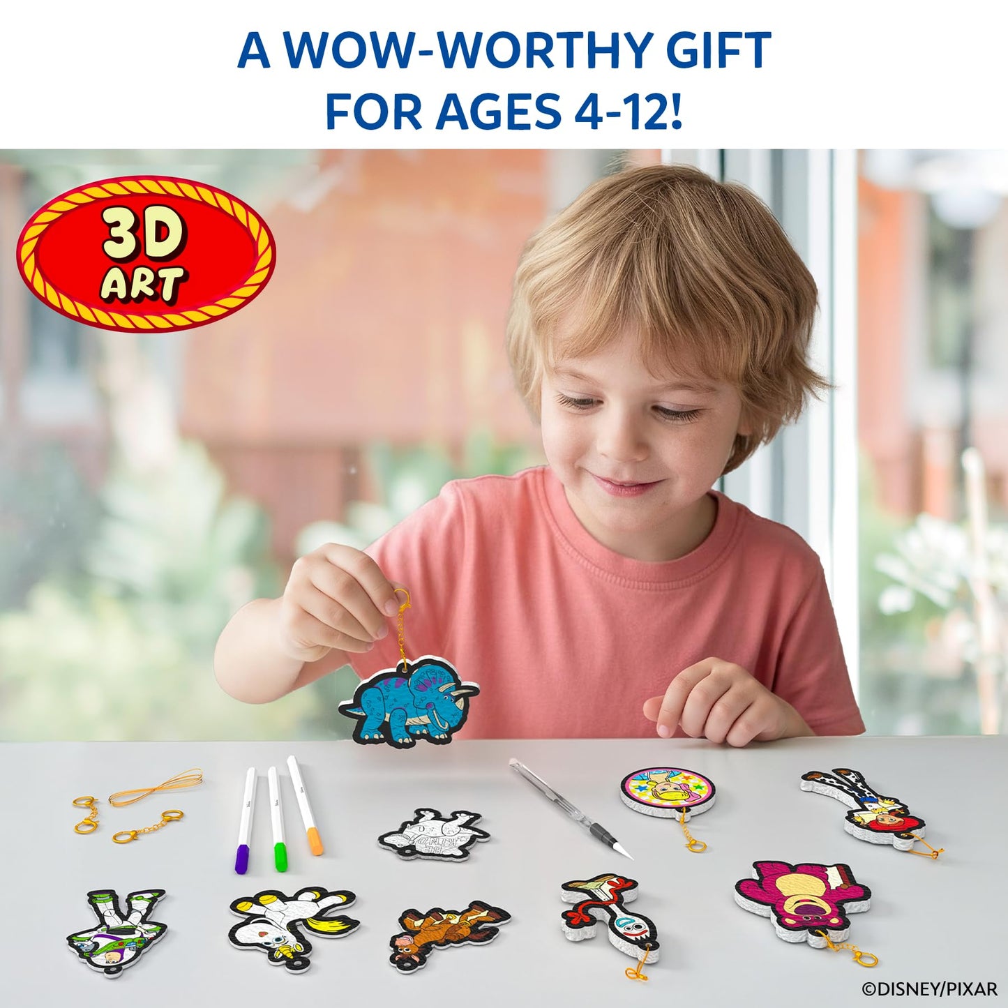 Skillmatics Disney•Pixar Toy Story Aqua Puffs - 3D Art Kit, Mess-Free Paint by Number Craft for Kids, DIY Color & Inflate Activity, Travel Toys & Gifts for Ages 4, 5, 6, 7, 8, 9, 10, 11, 12