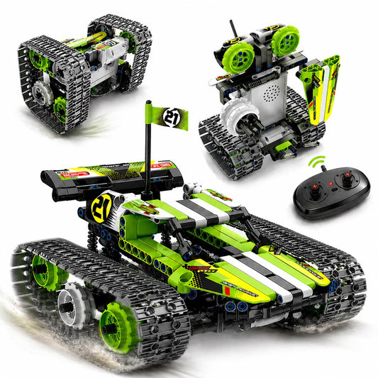 Kididdo Remote Control Cars Robot Building Kit Educational Toys for Age 8-13 Fun STEM Toys for Kids 3-in-1 RC Car Kit to Build Cool Building Blocks Set Birthday Gift for 8 9 10+ Year Old Boys