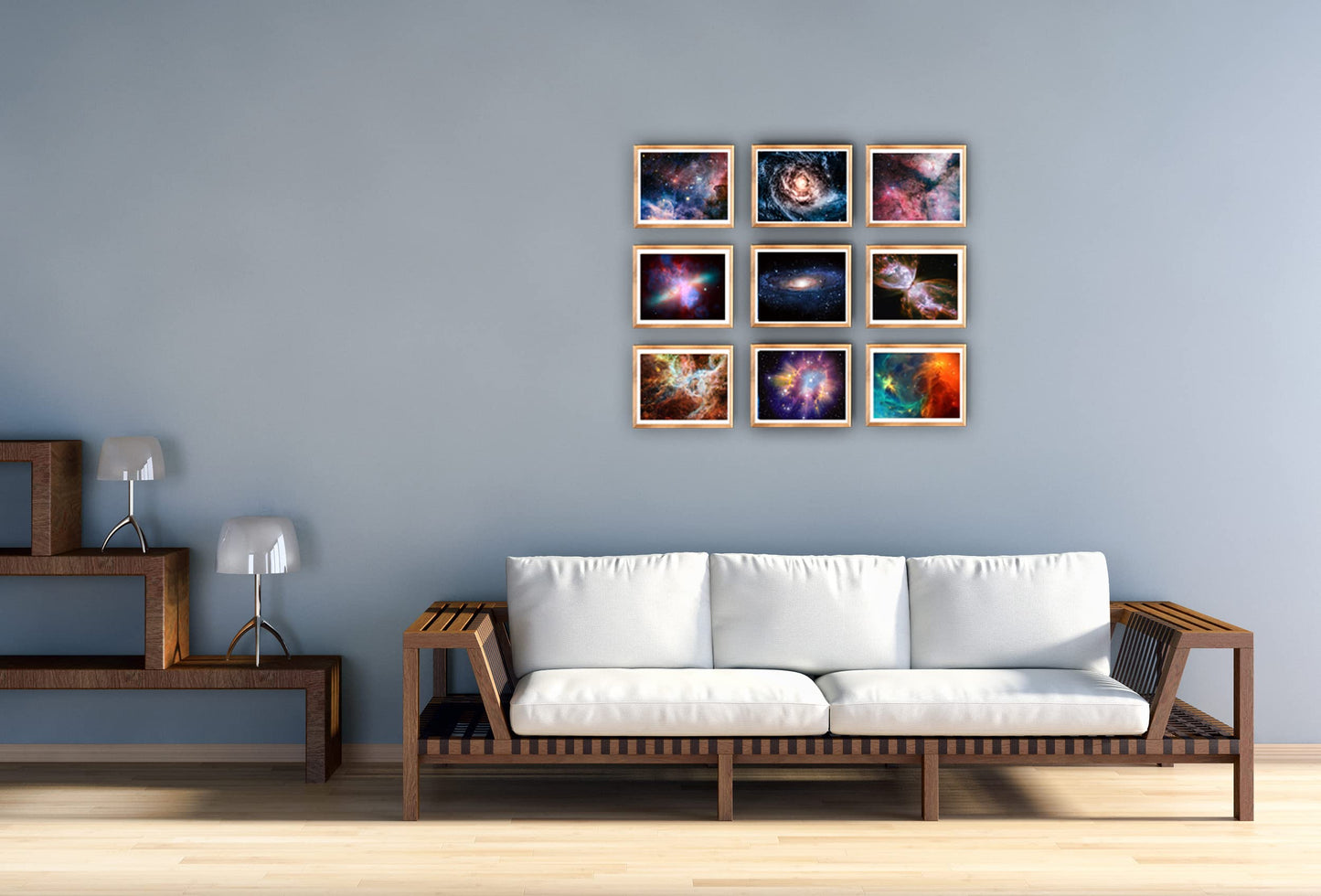 POUSREDE Universe Starry Sky Wall Art Outer Space Fantastic Nebula Galaxy Painting Pictures ，for Bedroom, Lvingroom, Bathroom Decor,Posters for Kids, Boys or Girls Room Set of 9 (8" x10") Unframed