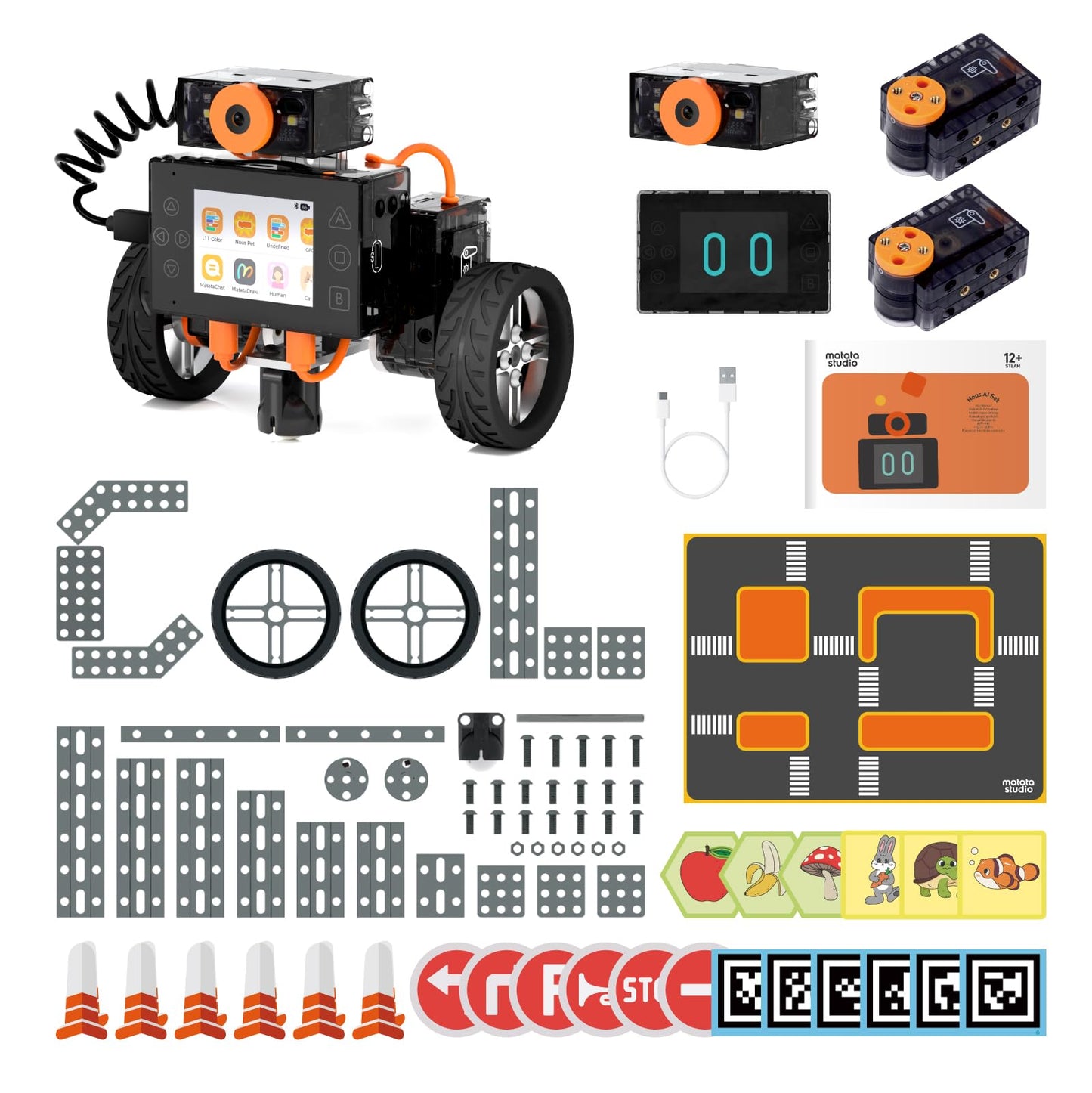MatataStudio Nous AI Robot for Kids Ages 12+, STEM Coding Robot for Boys and Girls with Scratch & Python Programming, Robot Building Kit for Kids to Build Your Own AI Robot
