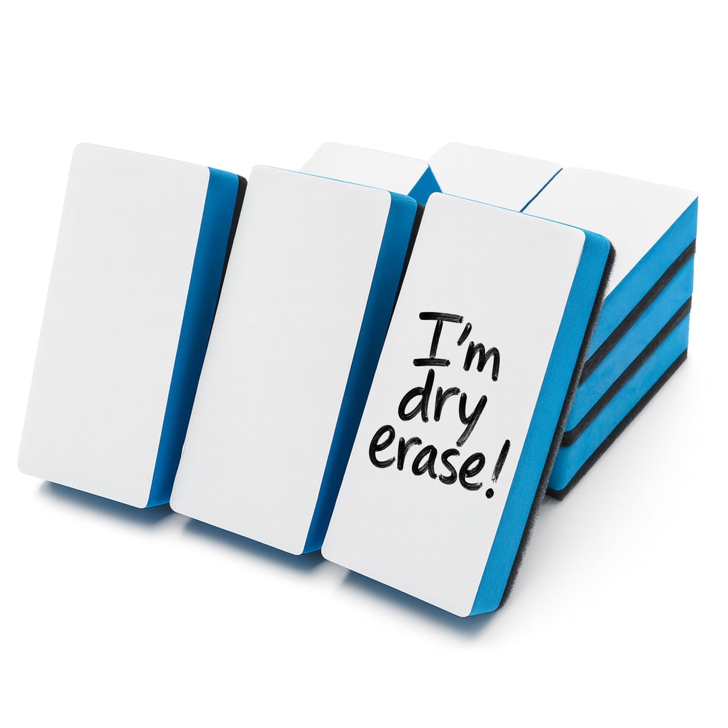 Flipside Products 2" x 4" Dry Erase Board Buddies, Students and Kids, Whiteboard Erasers, Brainstorming, Flow Charts, Classroom- 12 Pack