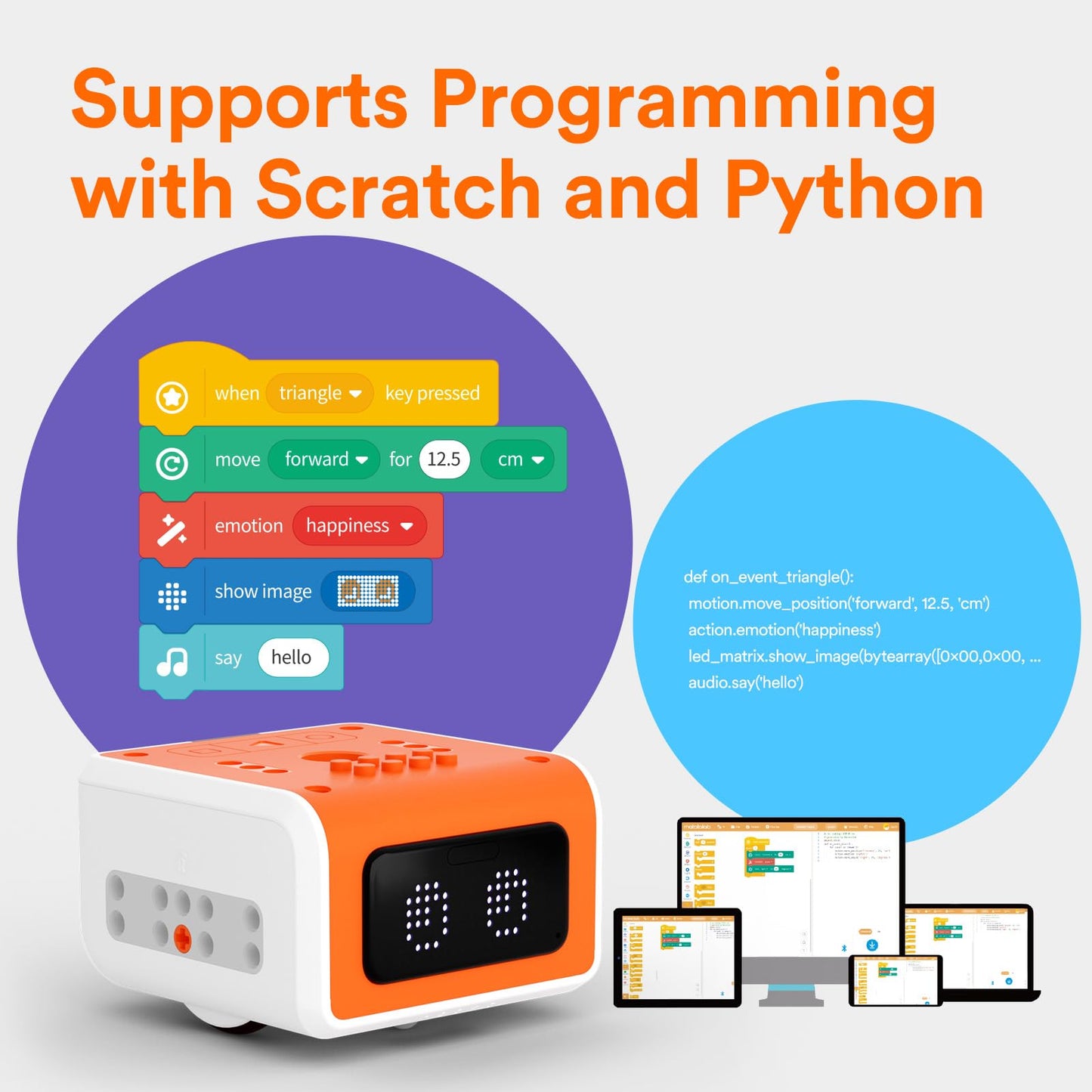 MatataStudio VinciBot STEM Robotics for Kids Ages 8-12, Scratch&Python Programmable Robot with AI Function for Teens School Grade 3-7, Educational Coding Robot Kit for Boys & Girls, Ages 8+