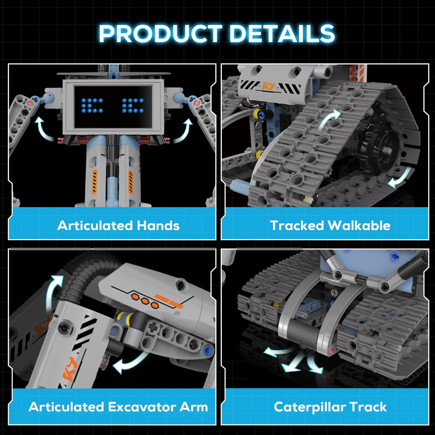 Ansnibe Robot Building Kit with APP/Remote Control STEM Gifts for Boys Age 8-16,Technic Coding Robotic Toys for Kids Birthday, Buildable 5in1 Models with 352+ Pieces
