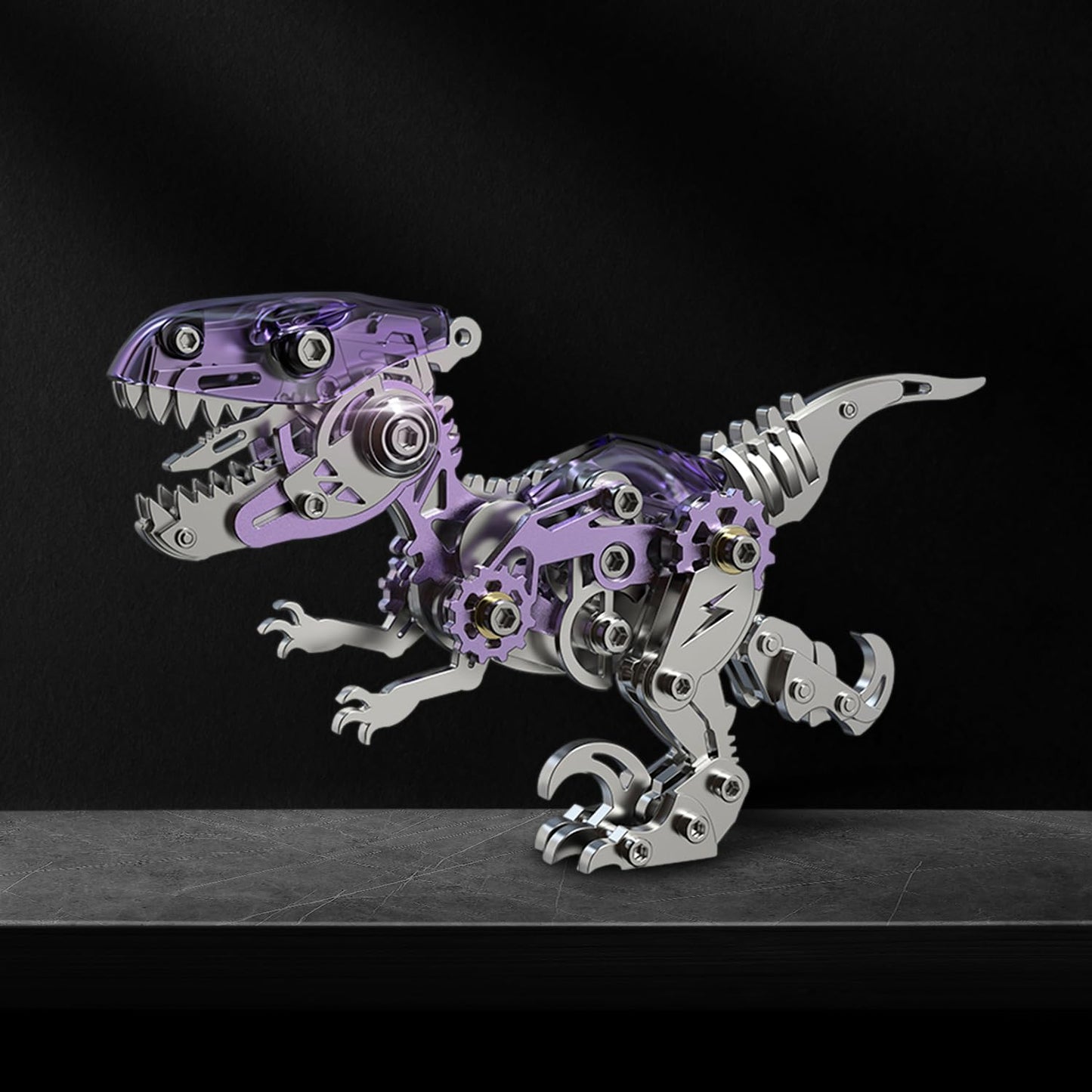 3D Metal Puzzles,Mechanical Dinosaur 3D Metal Puzzle for Adults,Velociraptor Series,Home Decoration Art Handicrafts Gifts Toys