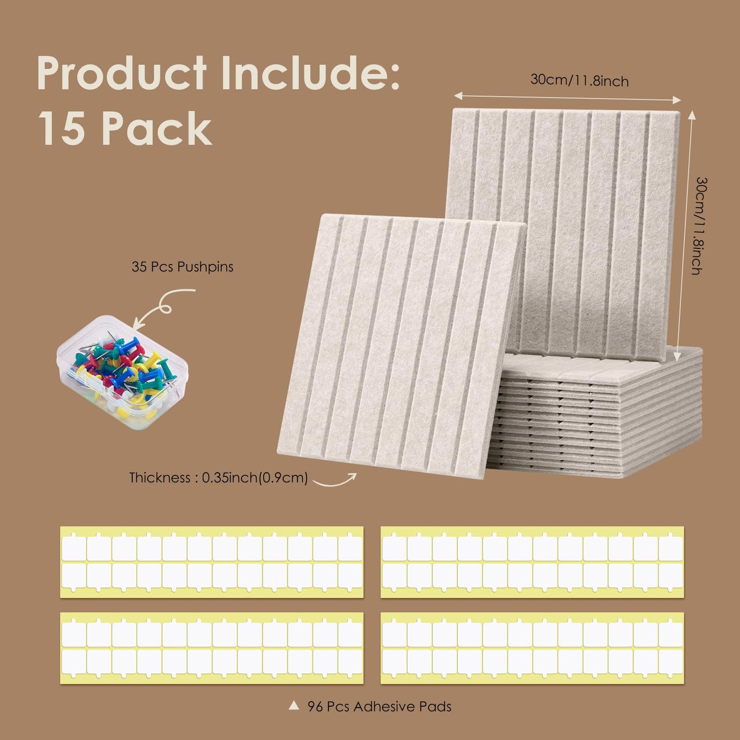 Large Bulletin Board 59" X 36" Cork Boards for Wall Alternative 15 Pack Oatmeal Fine-Stripe Felt Bulletin Board 96 Safe Adhesive 35 Push Pins for Office School Home Room Decor