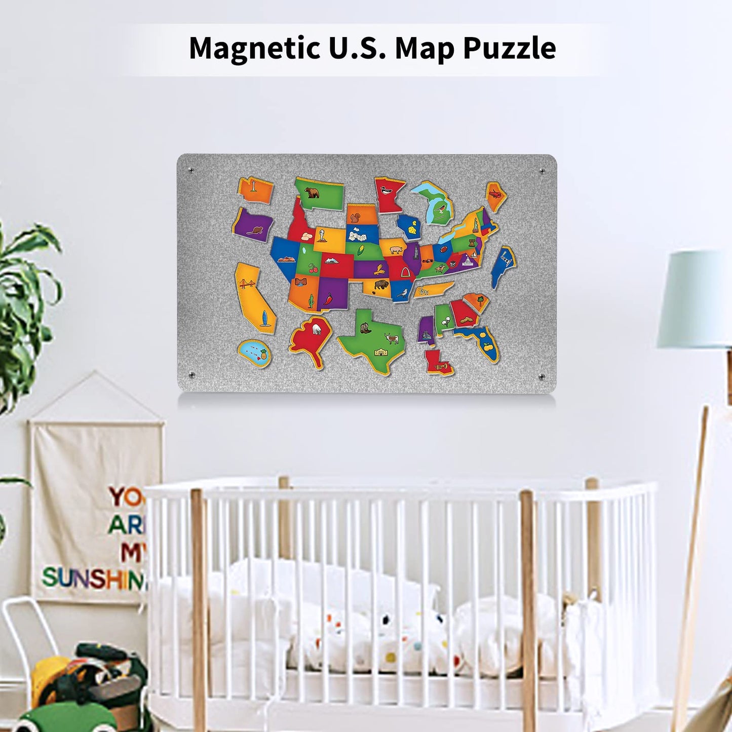 17.7" x 11.8" 2 Pack Metal Magnetic Board - Magnet Bulletin Board to Display Magnetic Letters Numbers Animal, Poetry, Spice Jars, Notes, Photos, Suitable for Wall, Refrigerator, Cubicle, Cabinet