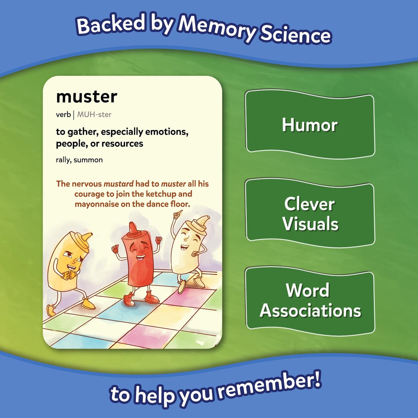 Skillmatics Vocabulary Flash Cards for Kids - Learn 100 Words with Wordplay, Visuals, & Soundplay, Educational Gift for Ages 8, 9, 10 & Up, Screen-Free Language Game