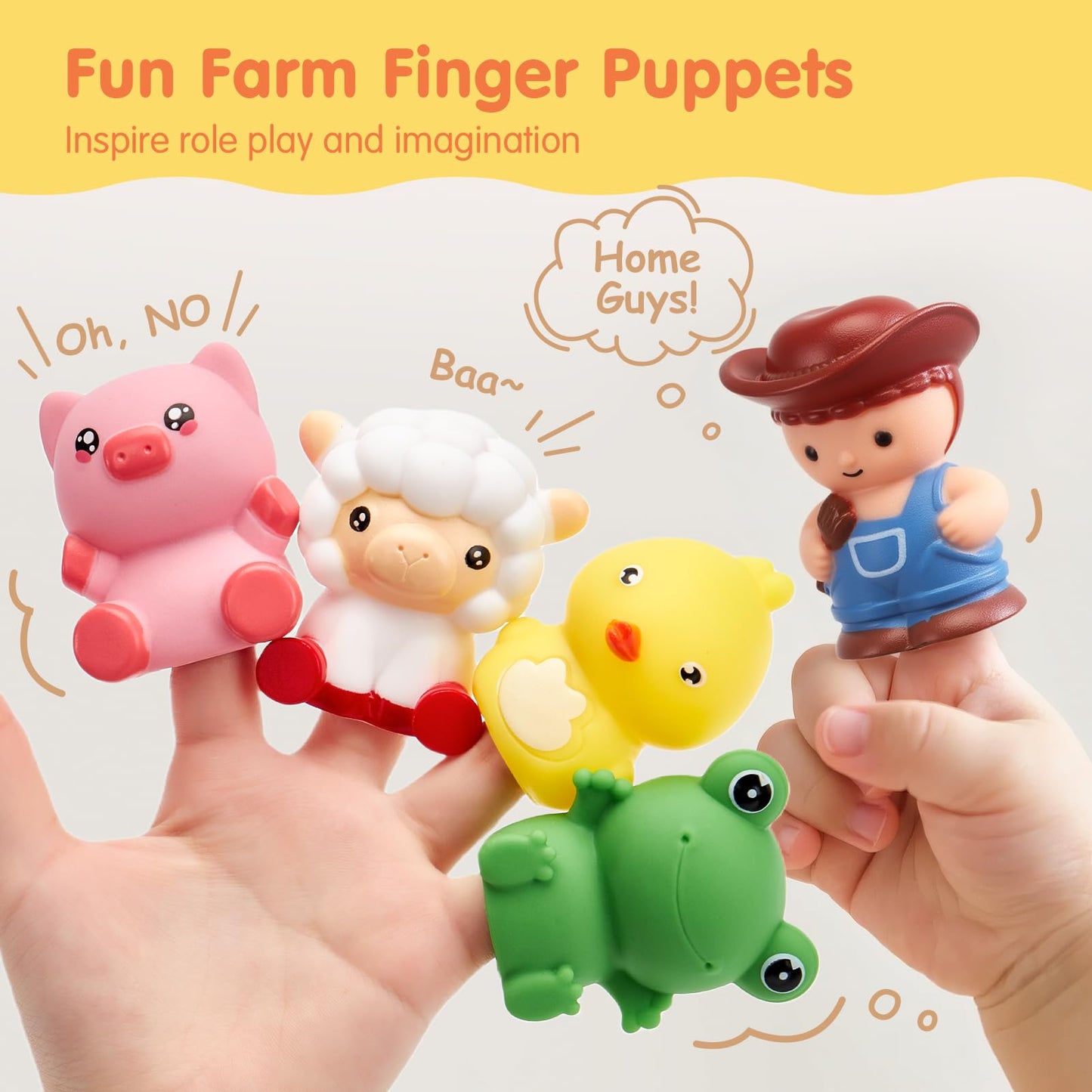 Toddler Learning Toys for 2 3 Year Old-Counting Matching & Sorting Activity Montessori Train Set with Farm Animals Finger Puppets Keys to Lock and Unlock Barn Birthday Gift for Boys Girls 2-5