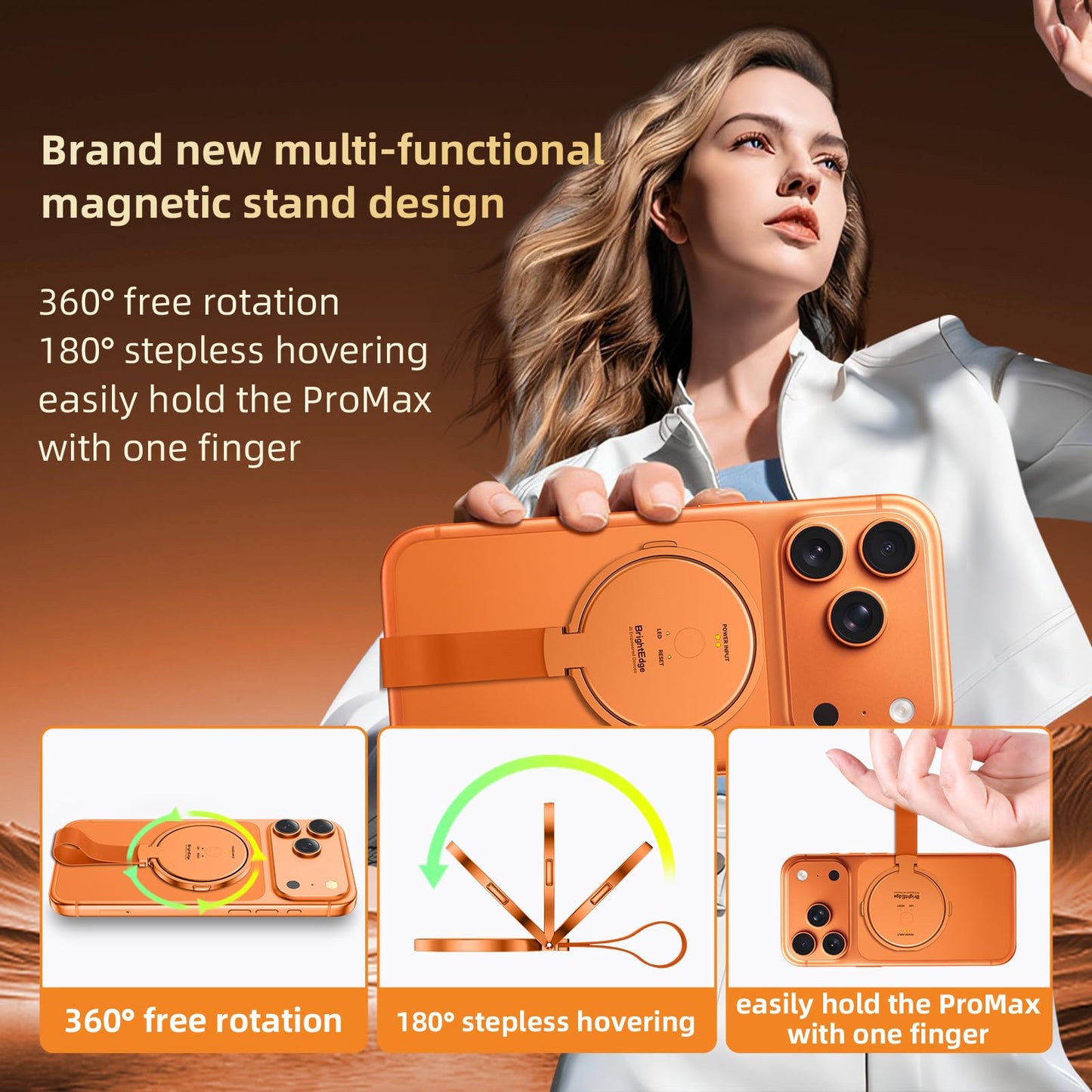 KECHOXAI AI Translator Device 146 Languages, Real-Time Voice Translator with Magnetic Stand, Offline Translation, Photo & Text Translator, Portable Language Translator for Travel