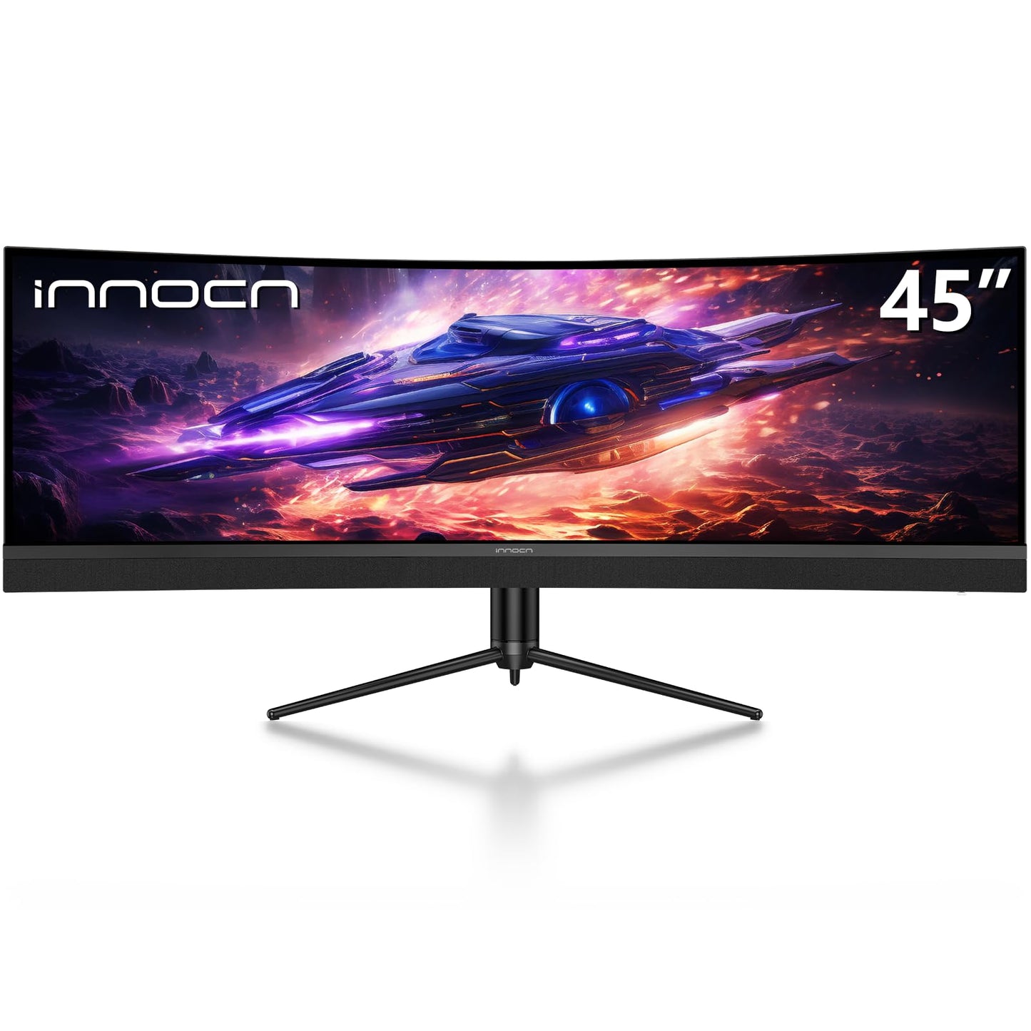 INNOCN 45C1R 45" 5K2K 5120 x 1440p Ultrawide Curved Gaming Monitor, R1500, HDR400, USB Type-C 90W Power Delivery, PIP/PBP, Built-in Speaker, Height Adjustable, Black