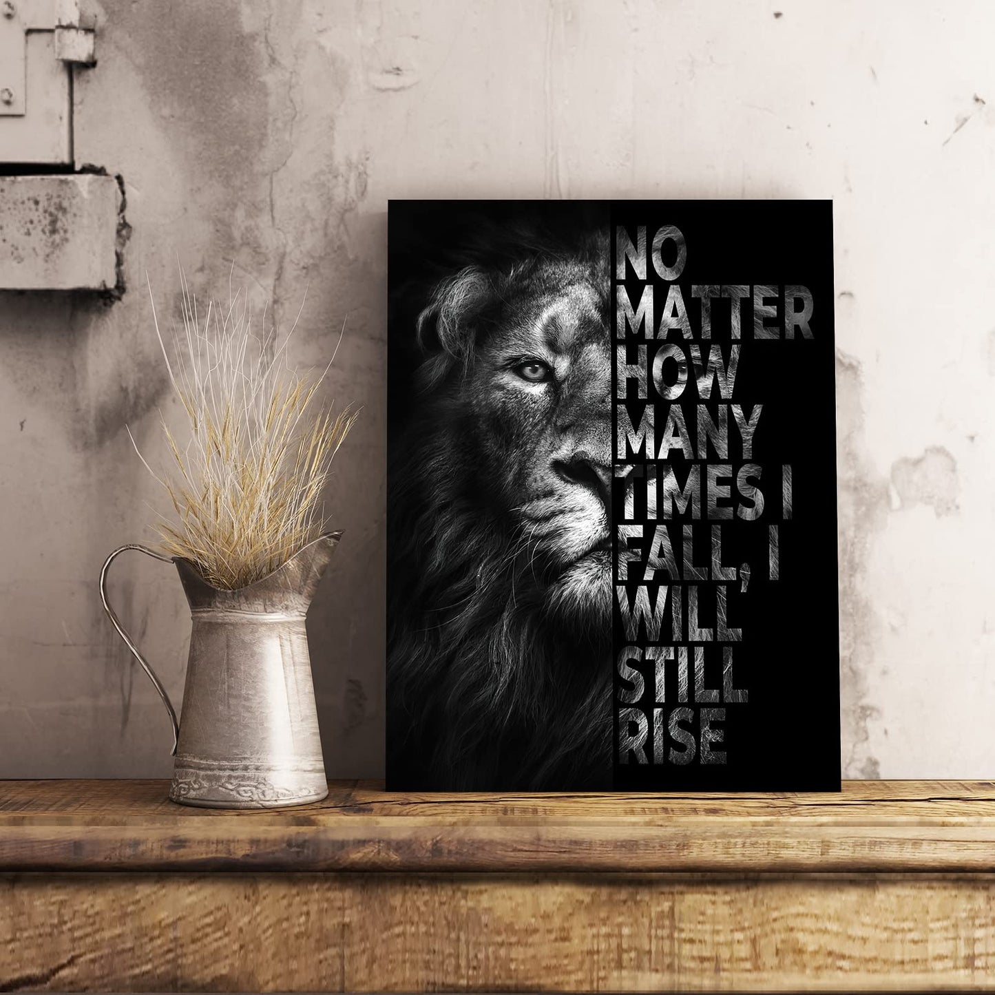 Wall Art Work-Creative Inspirational Canvas Prints, Painting Printing Art Canvas, Animal Print Motivational Wall Art Canvas, Suitable for Office, Hotel, Restaurant (Motivational-B2, 18x24 inches)