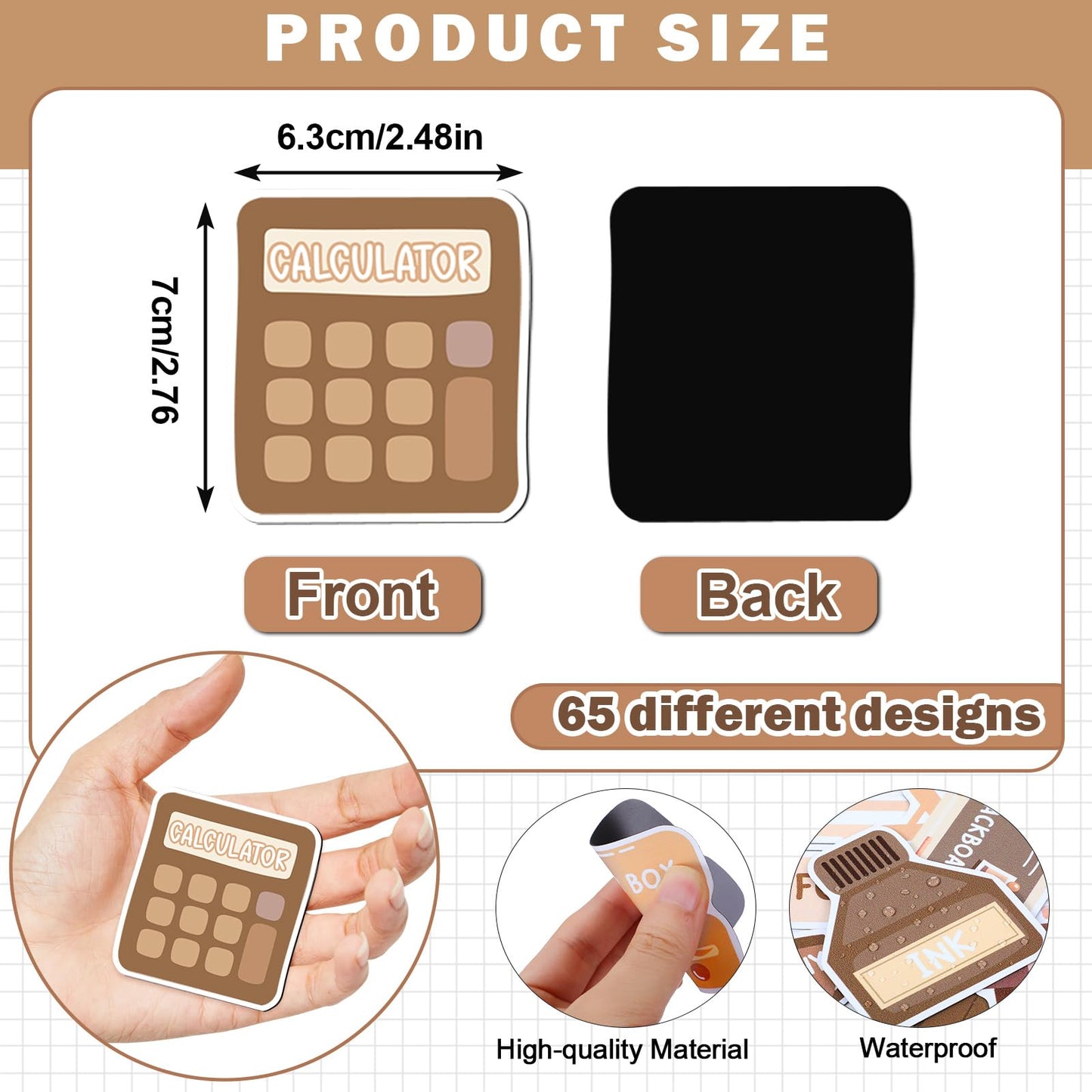 Saysurey 65 Pcs Boho Brown You Will Need Management Magnets Set, Boho Educational Style Magnets for Whiteboard Organization, Back to Work Teaching Tool Supplies, Elementary Whiteboard Decor