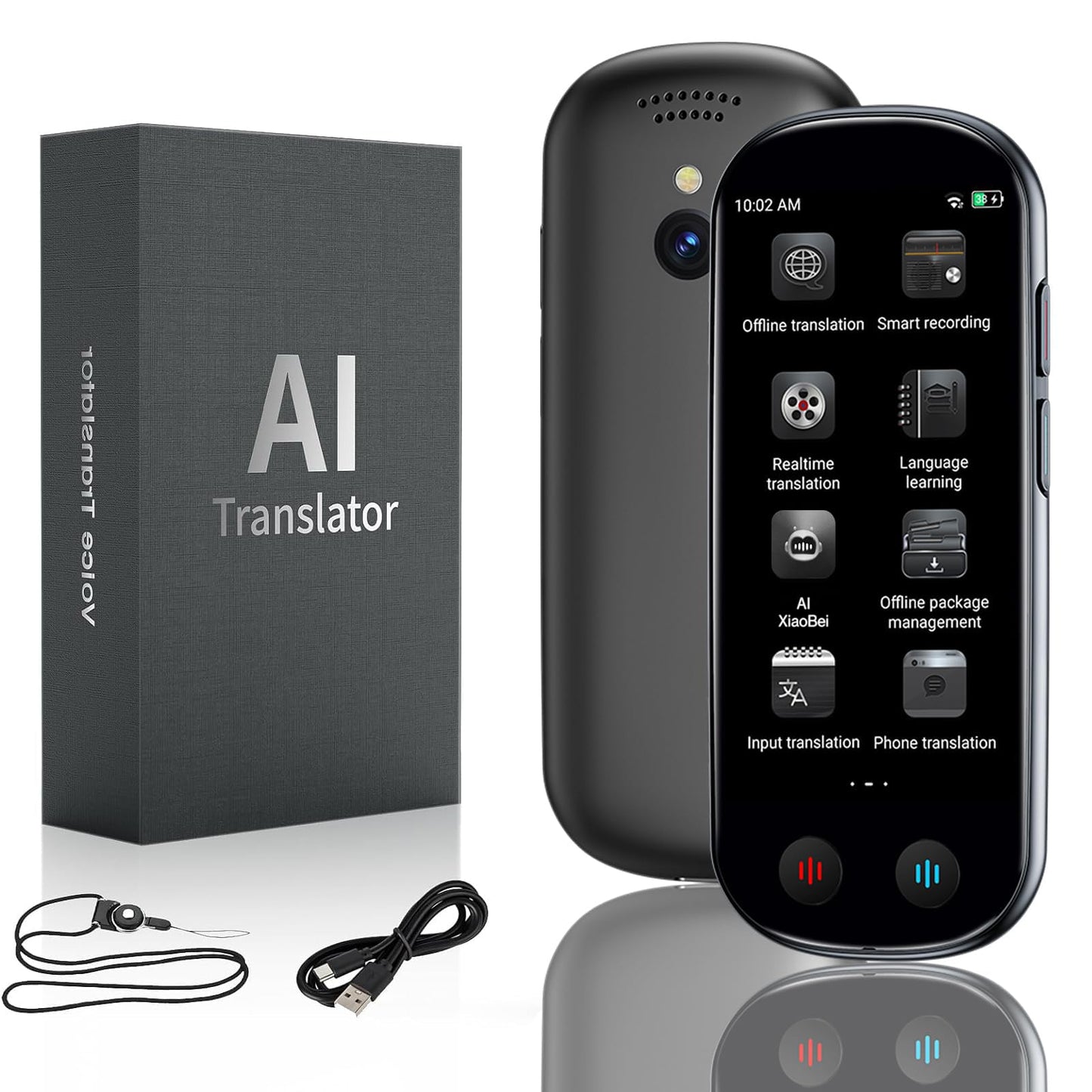 FancyDove AI Translator Device, Real-Time Two-Way Instant Voice Translator, 149 Languages Translator, Voice & Photo Translation for Travel, Business & Study, Traductor de Voz