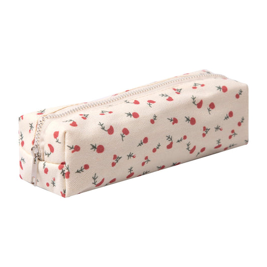 OZAOZ Cute Pencil Case Aesthetic Student Pencil Pouch Coin Pen Pouch Cosmetic Bag Office Stationery Organizer For Kids Teen School (Z-Red floral)