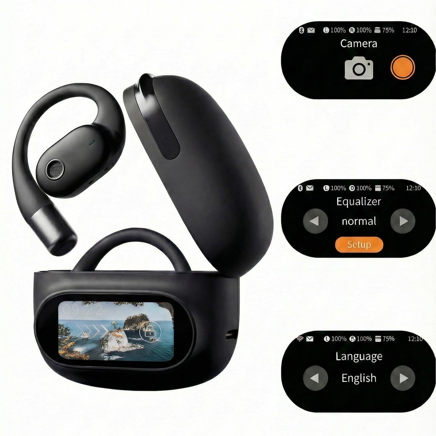 NAMYVERA AI Translation Earbuds Real Time 80H Playtime 164 Language Translator Earbuds Audifonos Traductores Wireless Bluetooth Headphones for Global Travel Business Meeting Learning