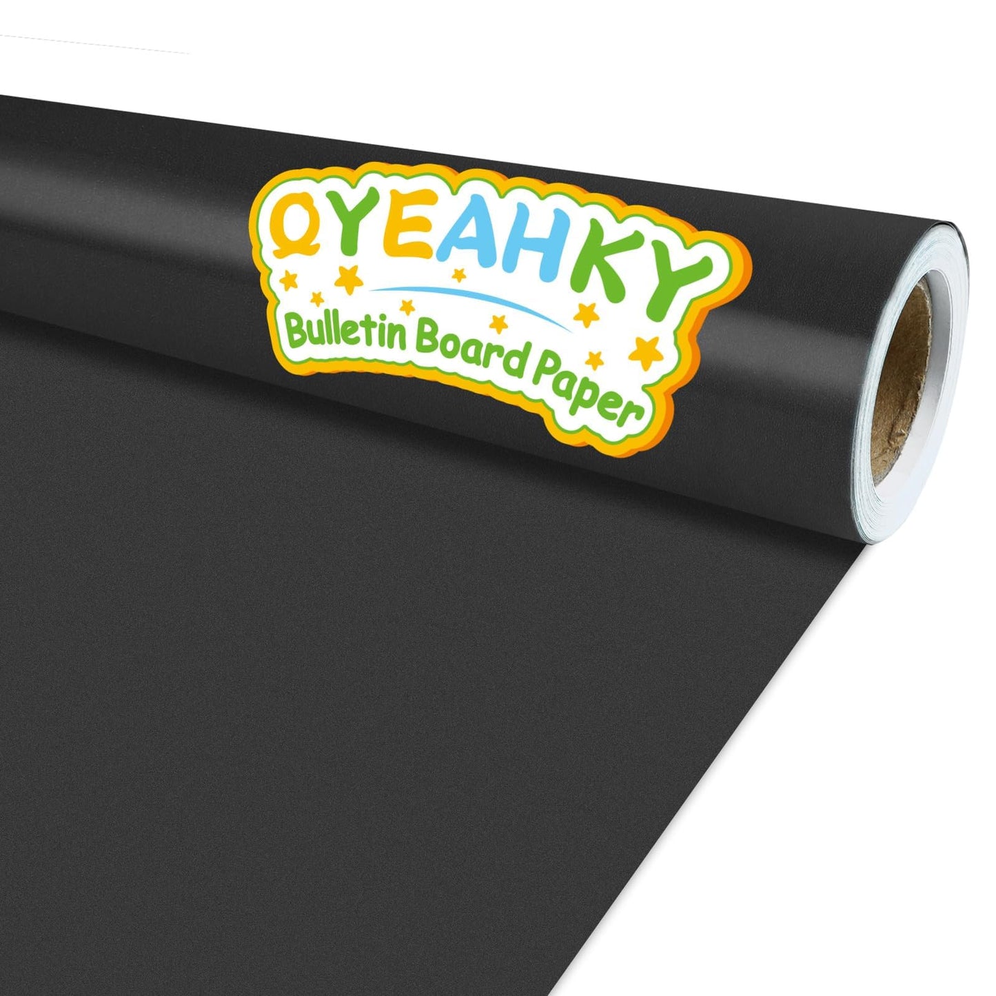 Black Bulletin Board Paper Roll - Fade Resistant Background for Classroom, Home Wall, Education Decoration - Poster Art Craft Supplies 17.7in x 20ft