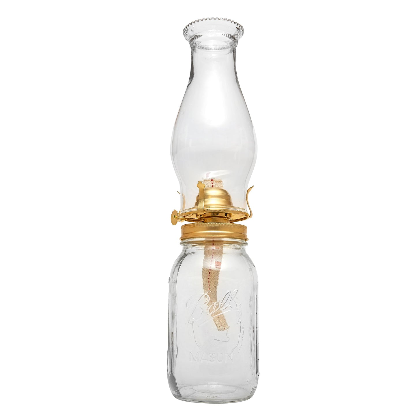 Creative Hobbies Mason Jar Oil Lamp Burner Set - Rustic Brass Design, Universal Fit, Model M999-CH1