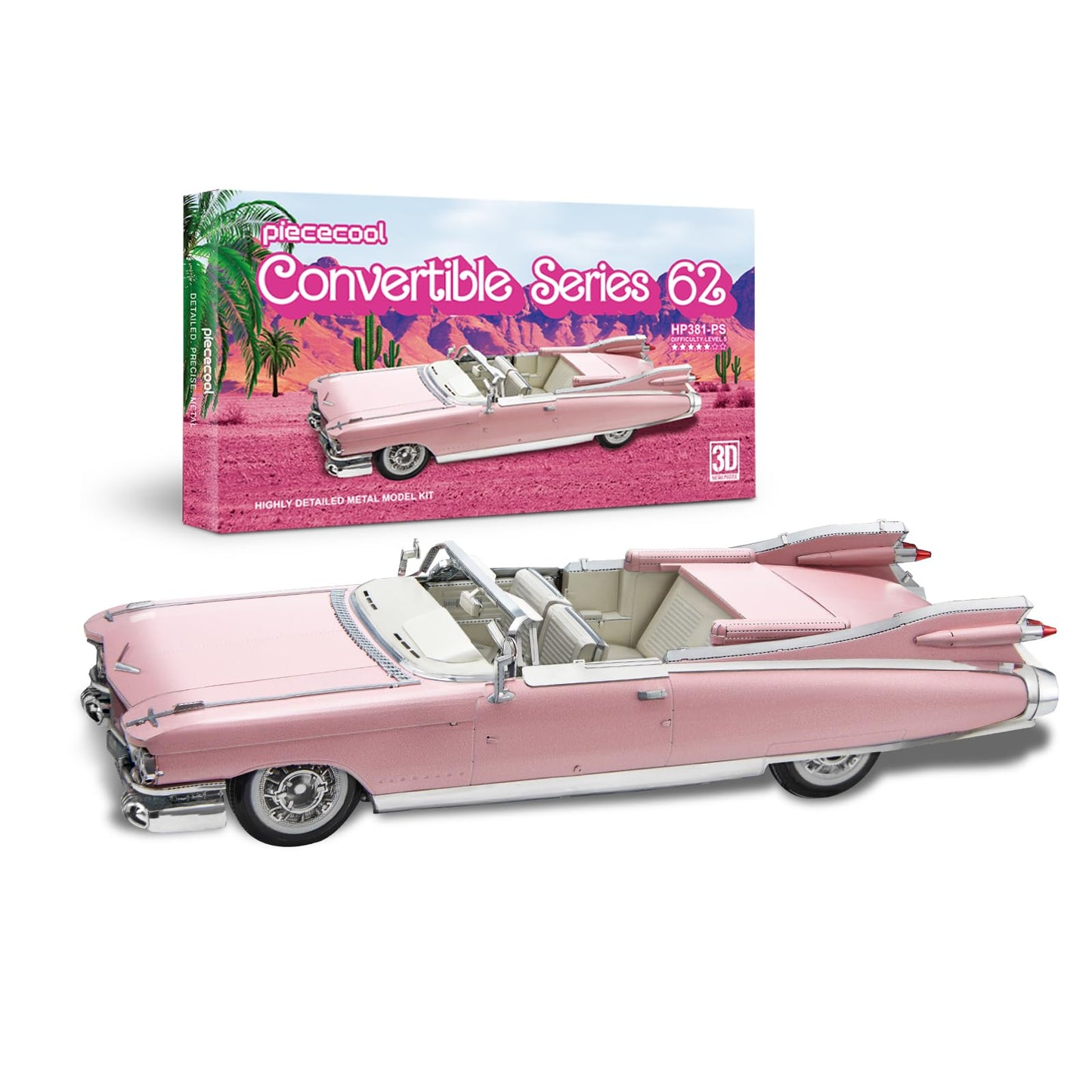 Piececool 3D Puzzles for Adults, Convertible Series 62 Car Model Building Kits, DIY Metal Craft Kits Home Decoration Creative Gifts for Christmas