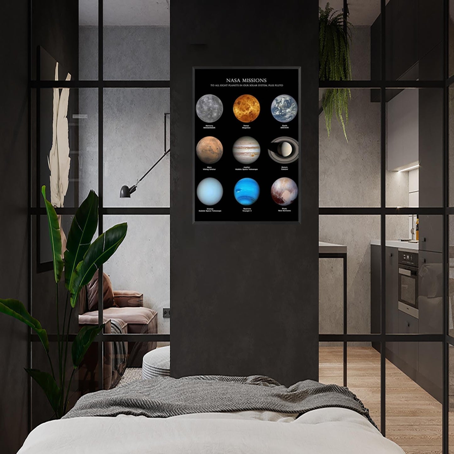 Solar System Educational Planet Poster Universe Infographic Star Life Cycle Astronomy Knowledge Suitable For Living Room Dormitory Bedroom Wall Decoration 16x24in Framed
