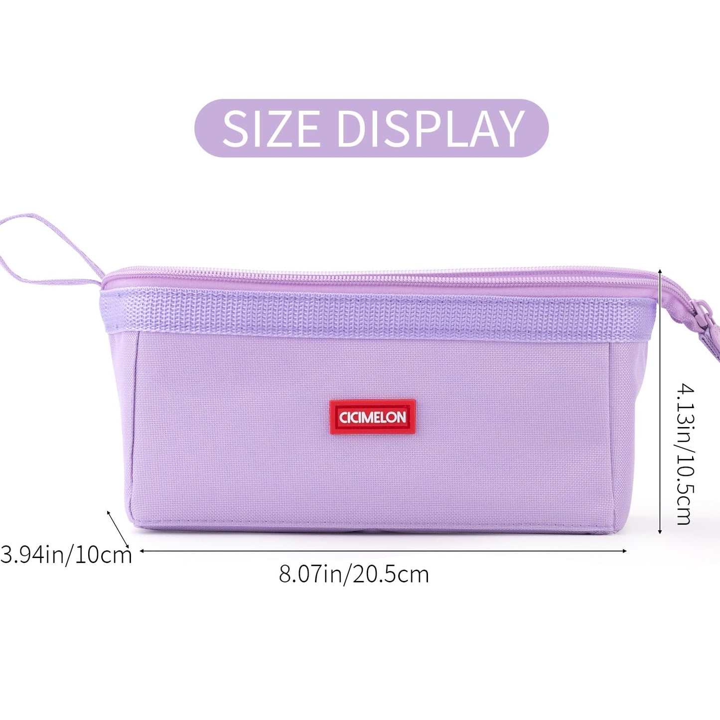 CICIMELON Pencil Case Large Capacity Pouch Pen Bag for School Teen Girl Boy Men Women (Purple)