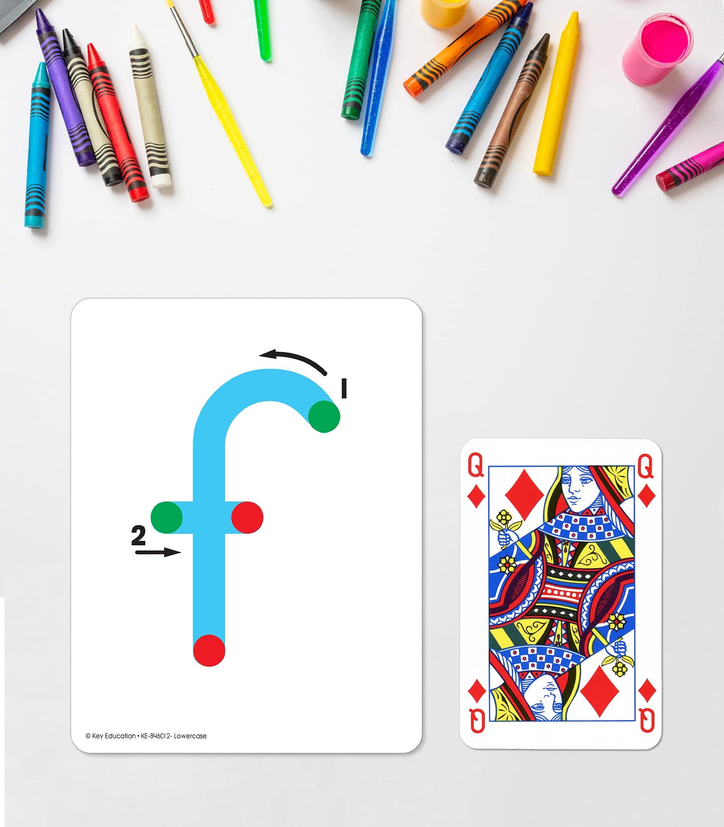 Key Education 26-Piece Textured Touch and Trace Cards Lowercase Letters, Color-Coded Letter Tracing Flash Cards, Multisensory Alphabet Cards for Letter Recognition, Practice Alphabet Writing