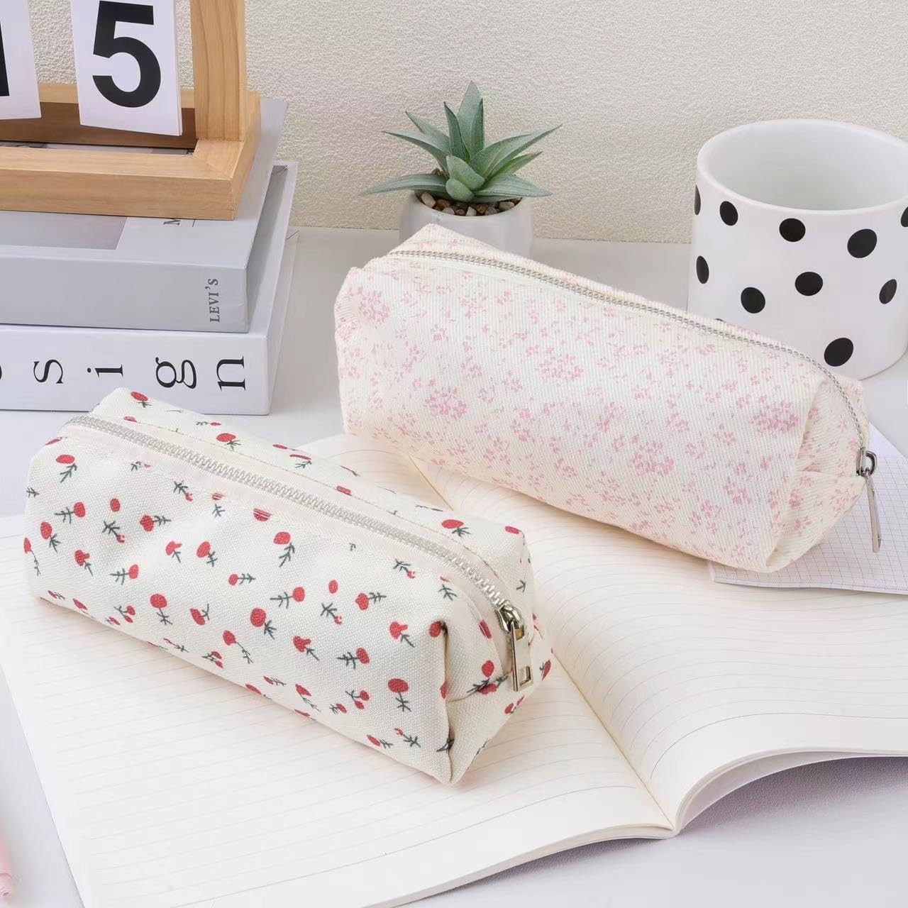 OZAOZ Cute Pencil Case Aesthetic Student Pencil Pouch Coin Pen Pouch Cosmetic Bag Office Stationery Organizer For Kids Teen School (Z-Violet)