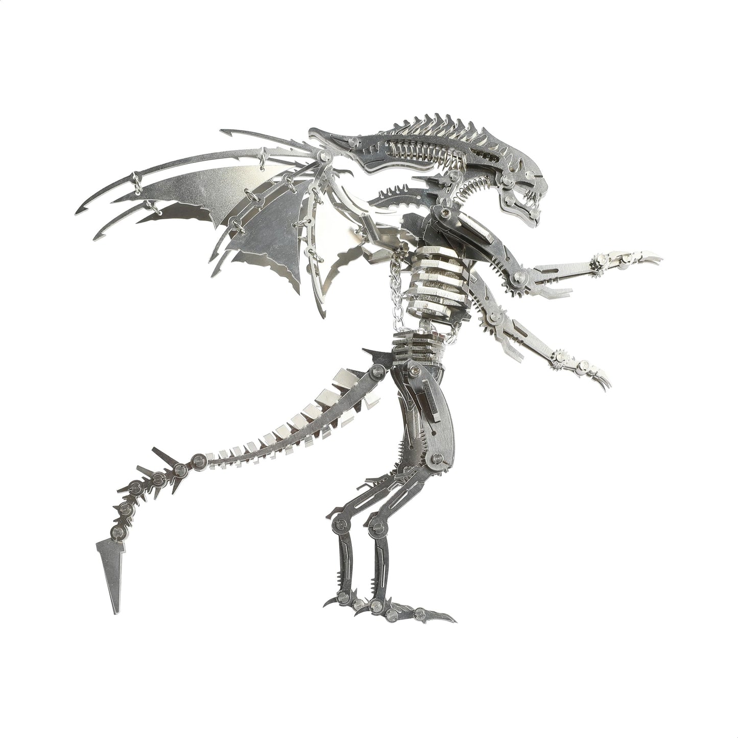KOLOTESANE 3D Metal Puzzle for Adults, Alien Beast Animal Mechanical Model Kit, Precision Laser-Cut DIY Assembly Desk Sculpture, Unique Steampunk Home Decor Gift for Men and Teens