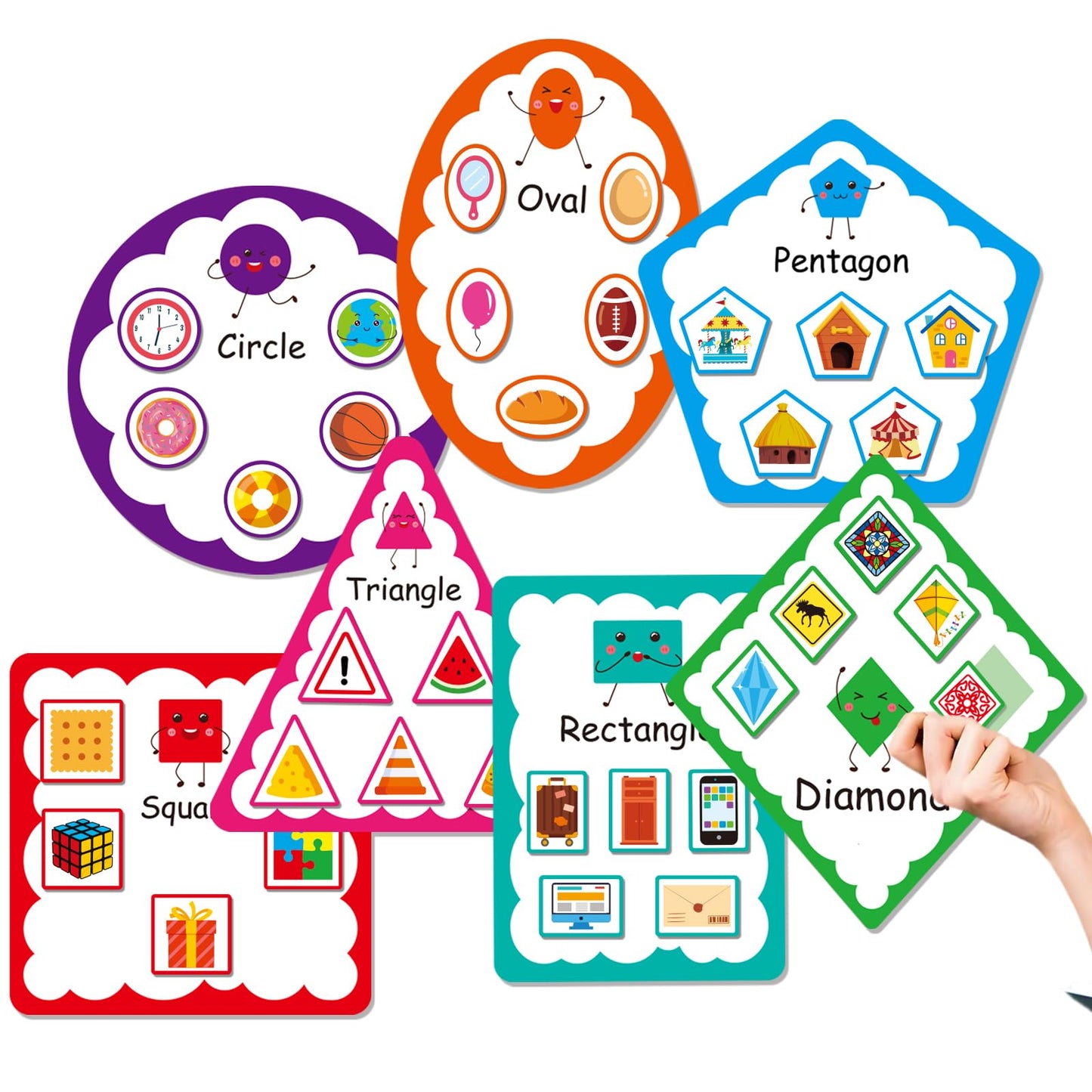 Ai fsem Shape Sorting Flannel Board for the Classroom Felt Story Board Pieces Speech Therapy Materials Teacher Supplies Felt Shapes for Crafts