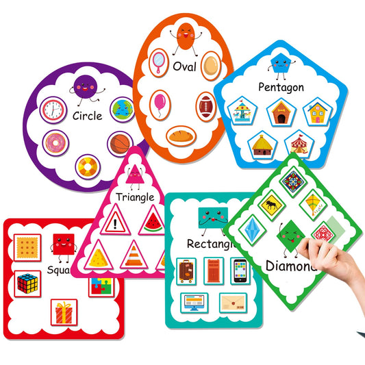 Ai fsem Shape Sorting Flannel Board for the Classroom Felt Story Board Pieces Speech Therapy Materials Teacher Supplies Felt Shapes for Crafts