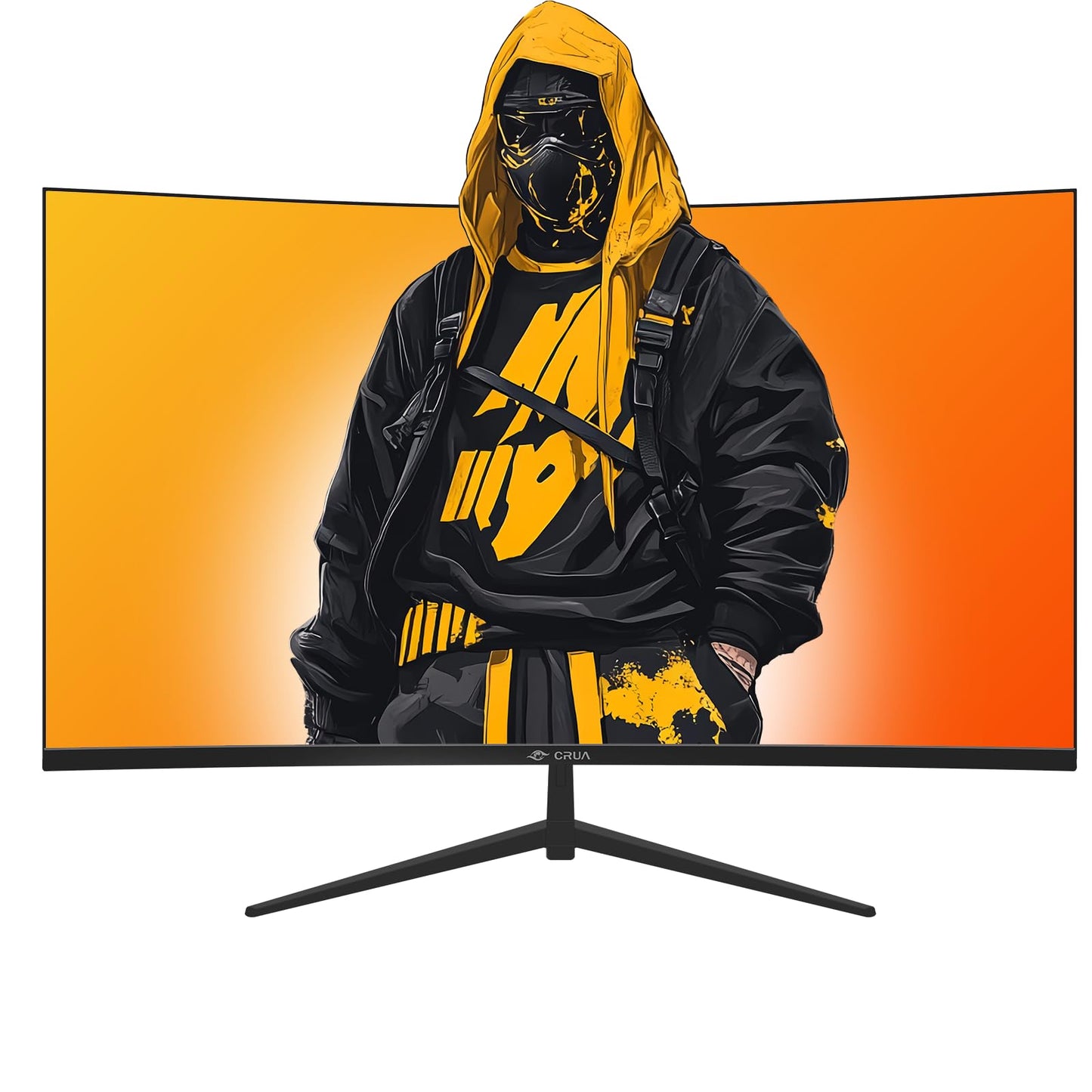 CRUA 32" Curved Gaming Monitor, 2K QHD 2560x1440, 144Hz/165Hz VA Display, 1800R Screen, 120% sRGB, AMD FreeSync, Low Blue Light, HDMI& DP, Wall Mountable PC Monitor for Gaming, Streaming & Work- Black