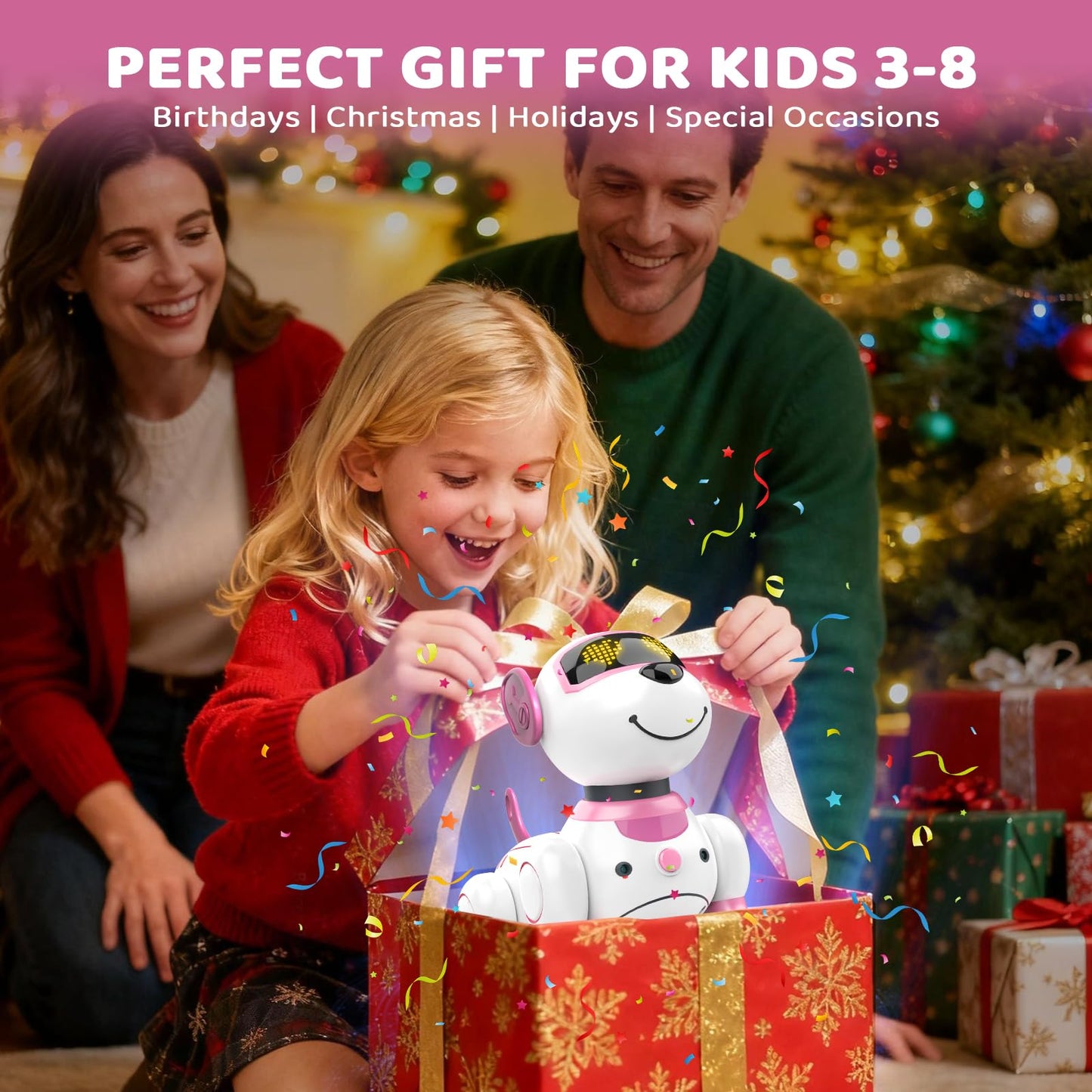 great dachong Robot Dog Toy for Kids 3-12: Remote Control Interactive Robot Puppy with Touch & Follow, Programmable Tricks, Dancing & Walking, Birthday Gift for Smart Boys & Girls