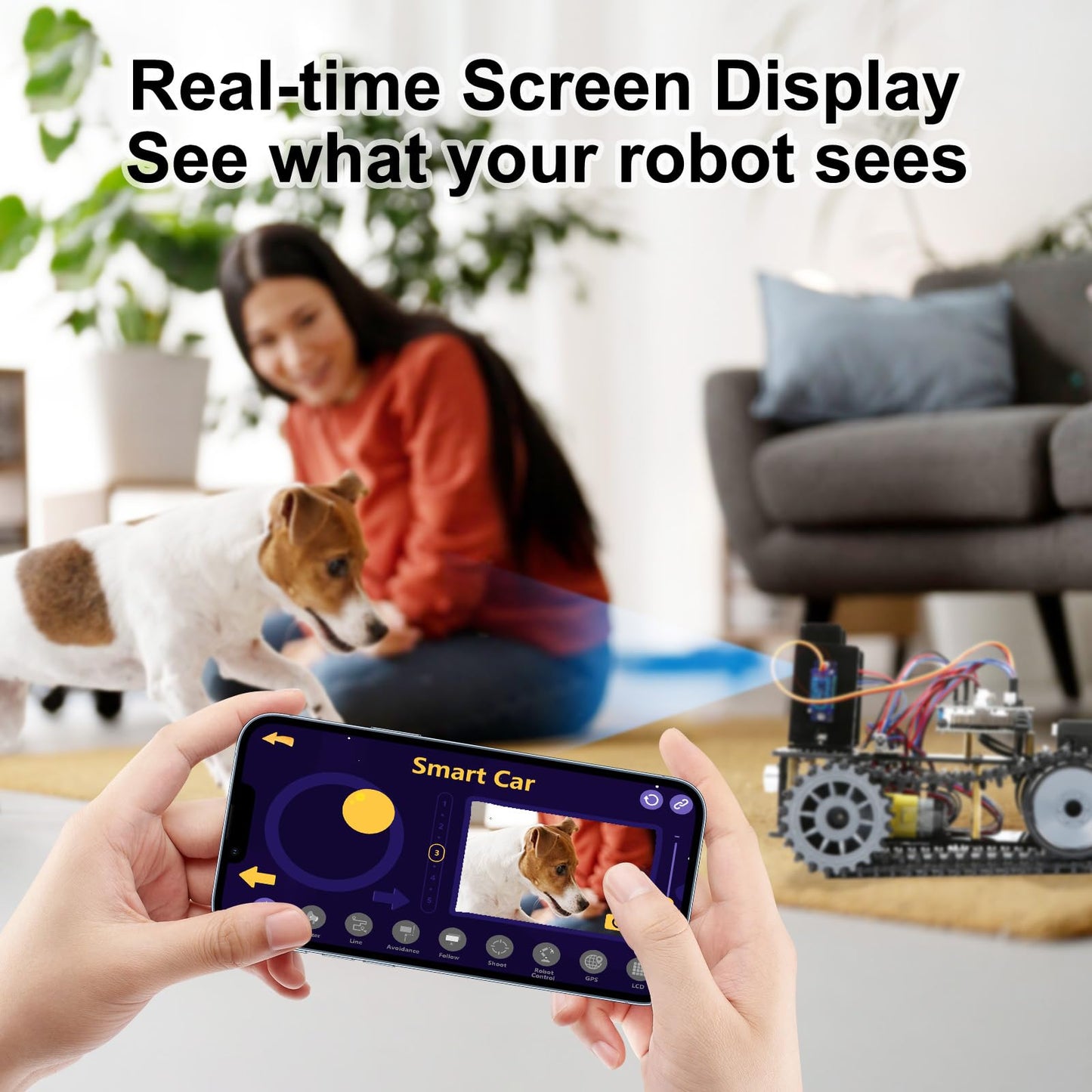Robotics for Kids Ages 12-16, ACEBOTT 4 in 1 Smart Robot Kit with 3MP Camera + Tank Car, STEM Toys Coding Kit Compatible with Arduino & Scratch, App & Remote Control, for Kids & Teens
