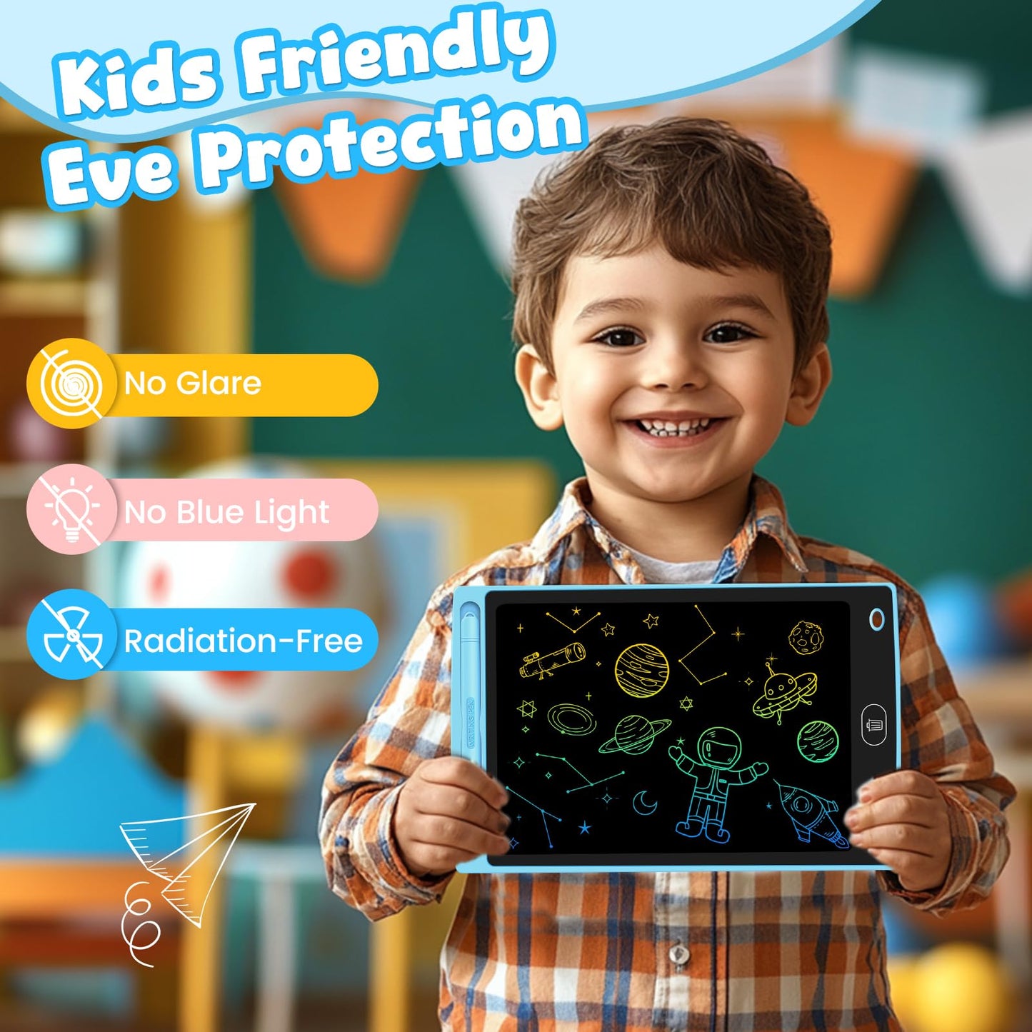 12 Pack LCD Writing Tablet for Kids - Erasable and Reusable Toddler Doodle Board in 8.5 inch, Ideal Drawing Pad for Learning Toy for Ages 3-8, Gift for Girls Boys