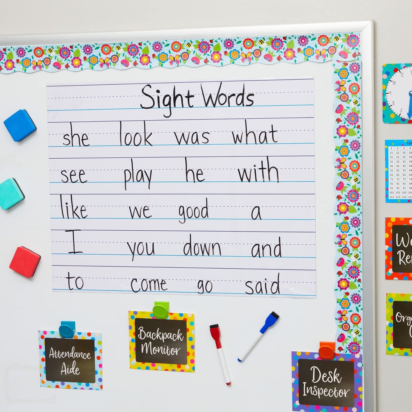 Bright Creations Dry Erase Lined Magnetic Sheet - 22 x 17 in White Horizontal Pack of 2 - Magnetic Handwriting Paper for Whiteboard & Lined Sentence Strips