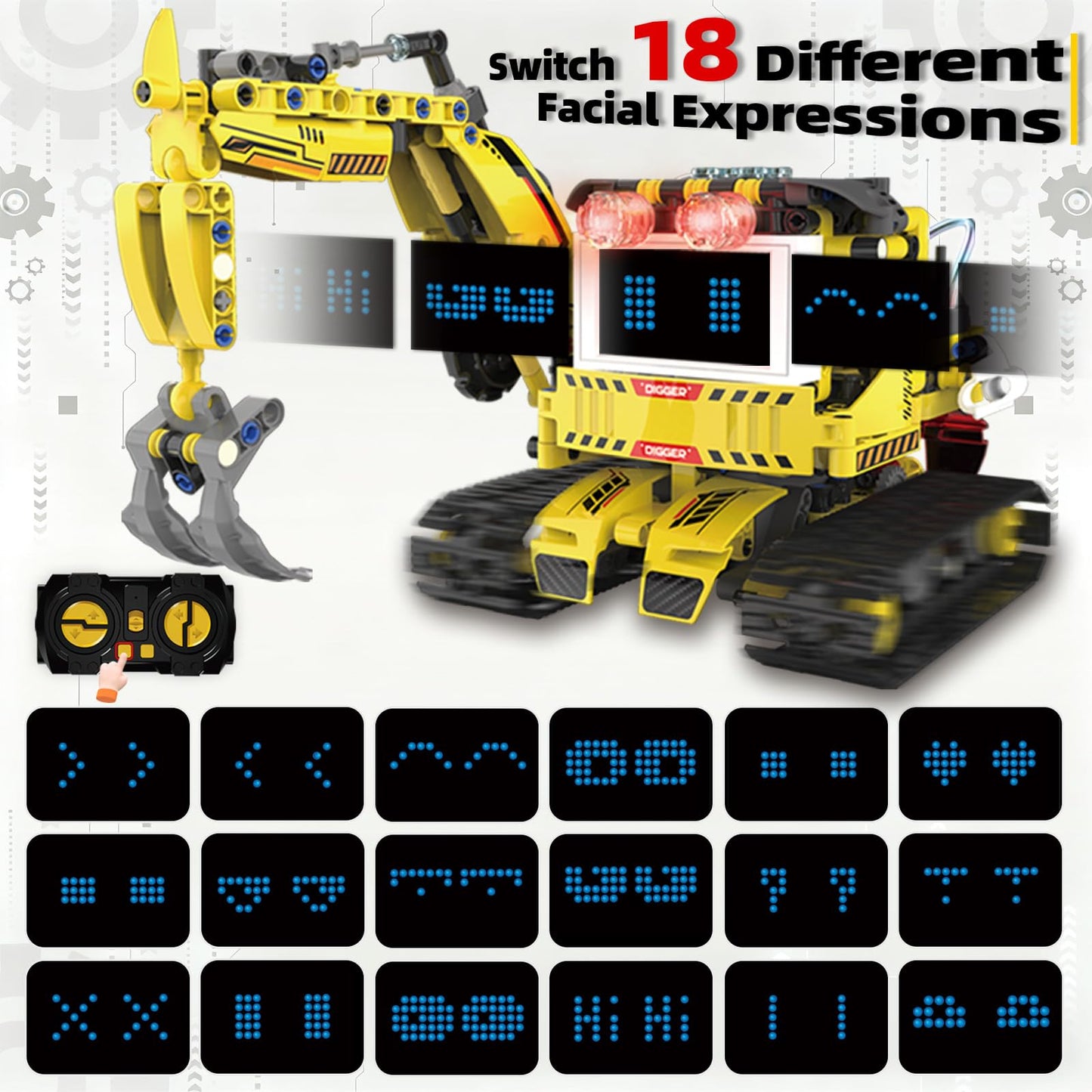 Suplanet 5 in 1 STEM Robot Building Kit, Programmable RC Truck Set, APP & Remote Control with LED Display, Engineering Technic Educational Construction Toy Gift for Kids Ages 8-14 Boys (660 PCS)