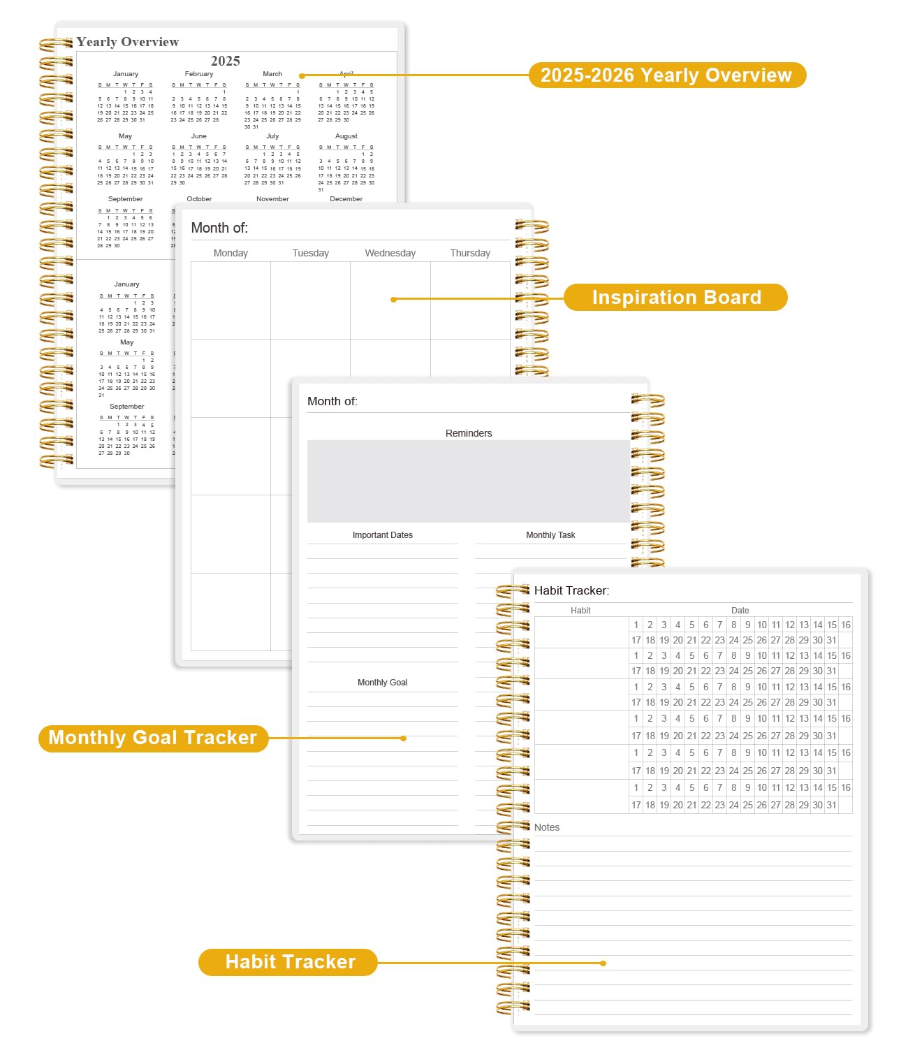 Academic Planner for 2026-2027 or Anytime - Undated Weekly Student Planner For Homeschool, High School, College & Nursing Students, 200 Pages, 8.5" x 11", Blue
