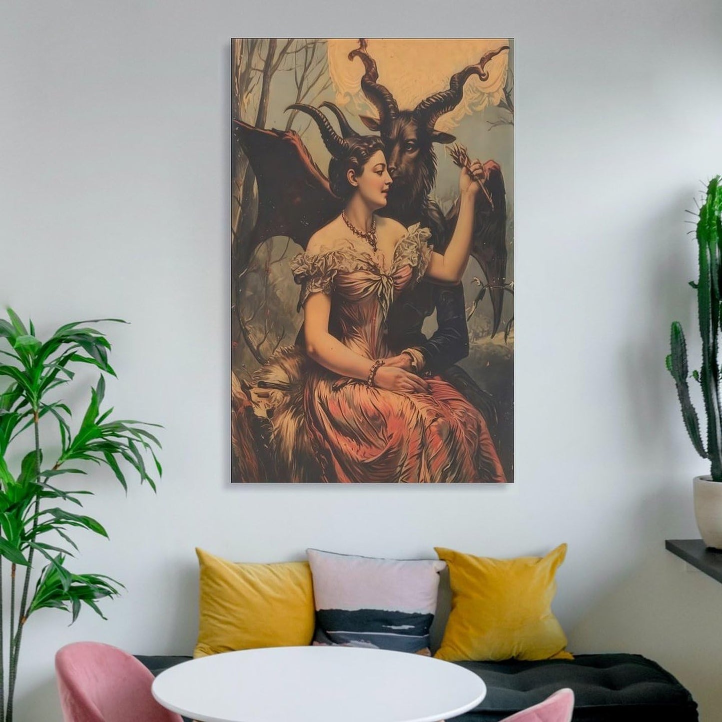 JHXNJDPOST Spooky Gothic Valentine Poster Canvas Wall Art Aesthetic Decorative Painting Living Room Restaurants, Pool Halls And Hotelsstyle-7 16x24inch(40x60cm)