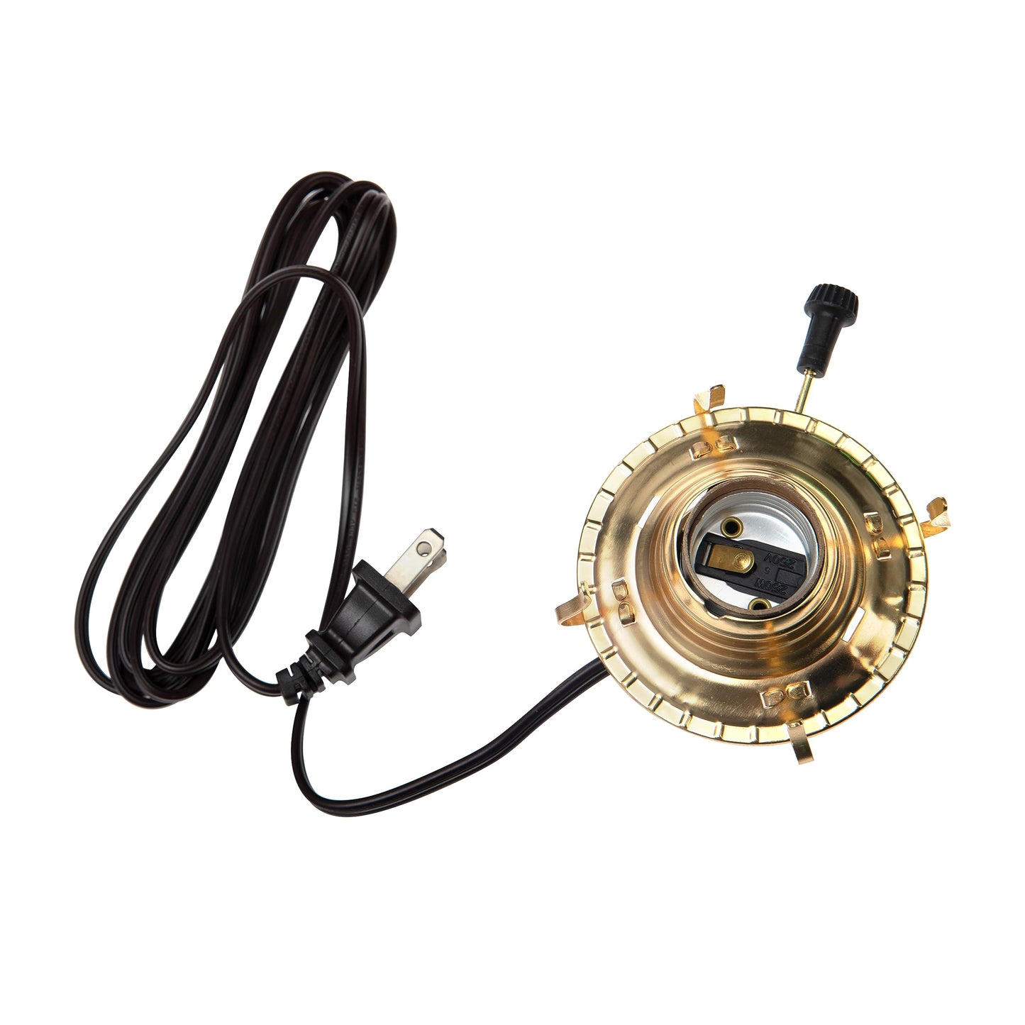 Creative Hobbies Mason Jar Electric Oil Lamp Burner DIY Kit, Pre-Wired, Regular Mouth, Gold, Model M999EM