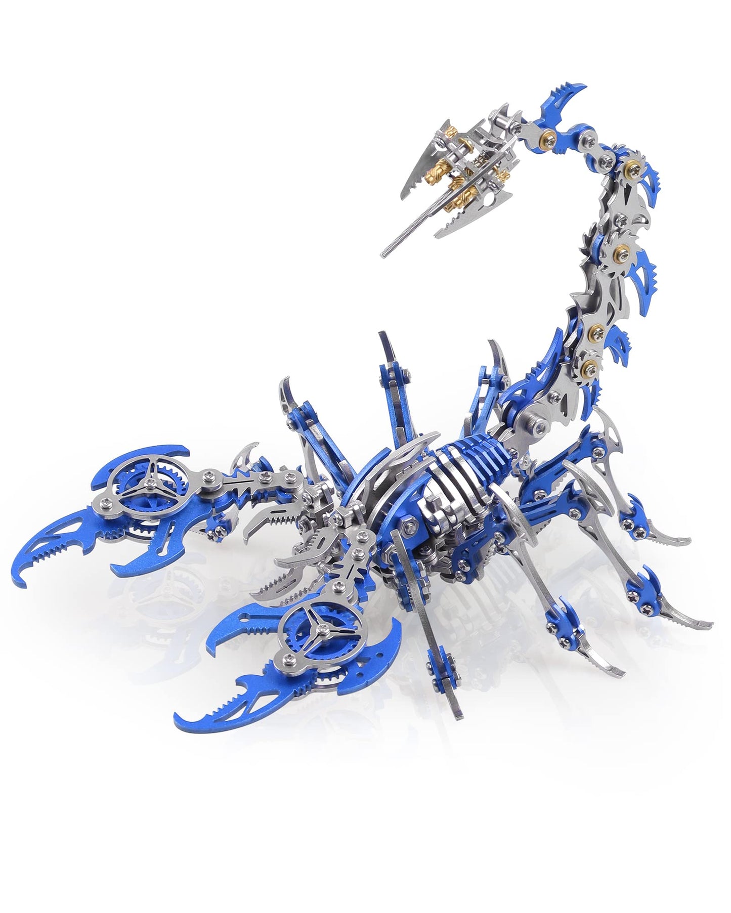 Metalkitor Scorpion 3D Metal Puzzles Kits for Adults Teens – 454 Pcs – Mechanical Assembly Models – 4 Hours to Build – Ideal for Gifts and Decorations (Blue)
