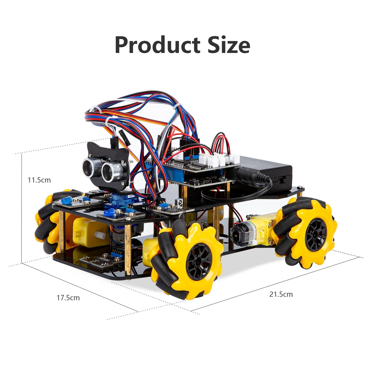 ACEBOTT Smart Robot Car Kit Compatible with Arduino, Robotics for Kids Ages 8-12 12-16, Electronic Programming Project/STEM Science Kits Coding Gifts for Adults and Youths