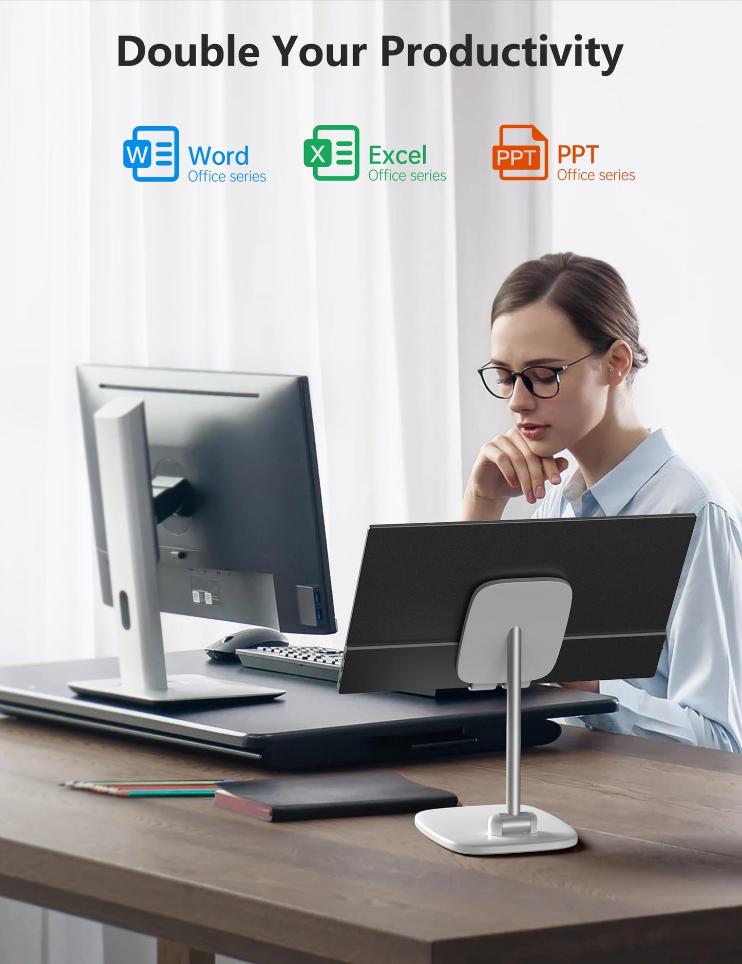 Anyuse 17.3" Portable Monitor, 1080P FHD, 144Hz, IPS HDR Screen, Travel Monitor for PC Mac Phone Xbox PS5 Switch Laptop, Smart Cover & Speakers