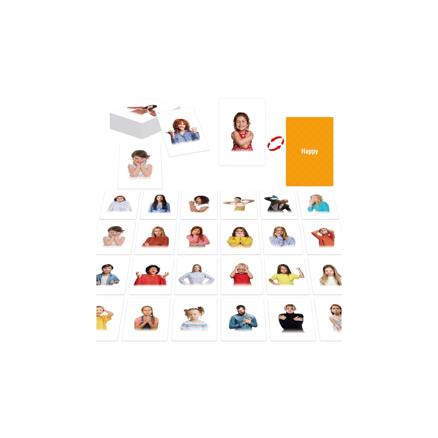 50 Emotion Flashcards, Realistic Feeling Picture Cards Emotion Picture Photos Kids, Adults, Homeschool, Speech Therapy, ABA, Dementia, Aphasia, Occupational Therapy, ESL and Autism Learning Material